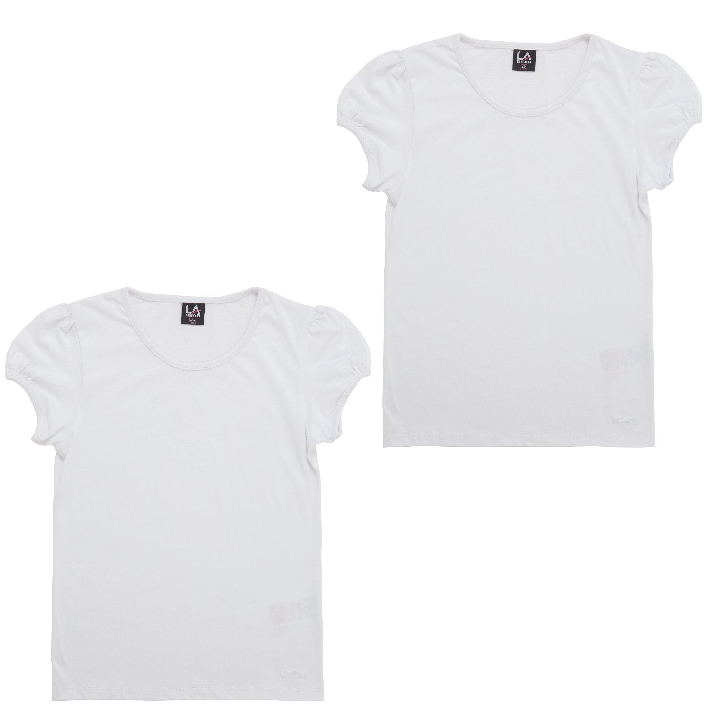 White - LA Gear - 2 Pack PE T Shirts Junior Girls - 1