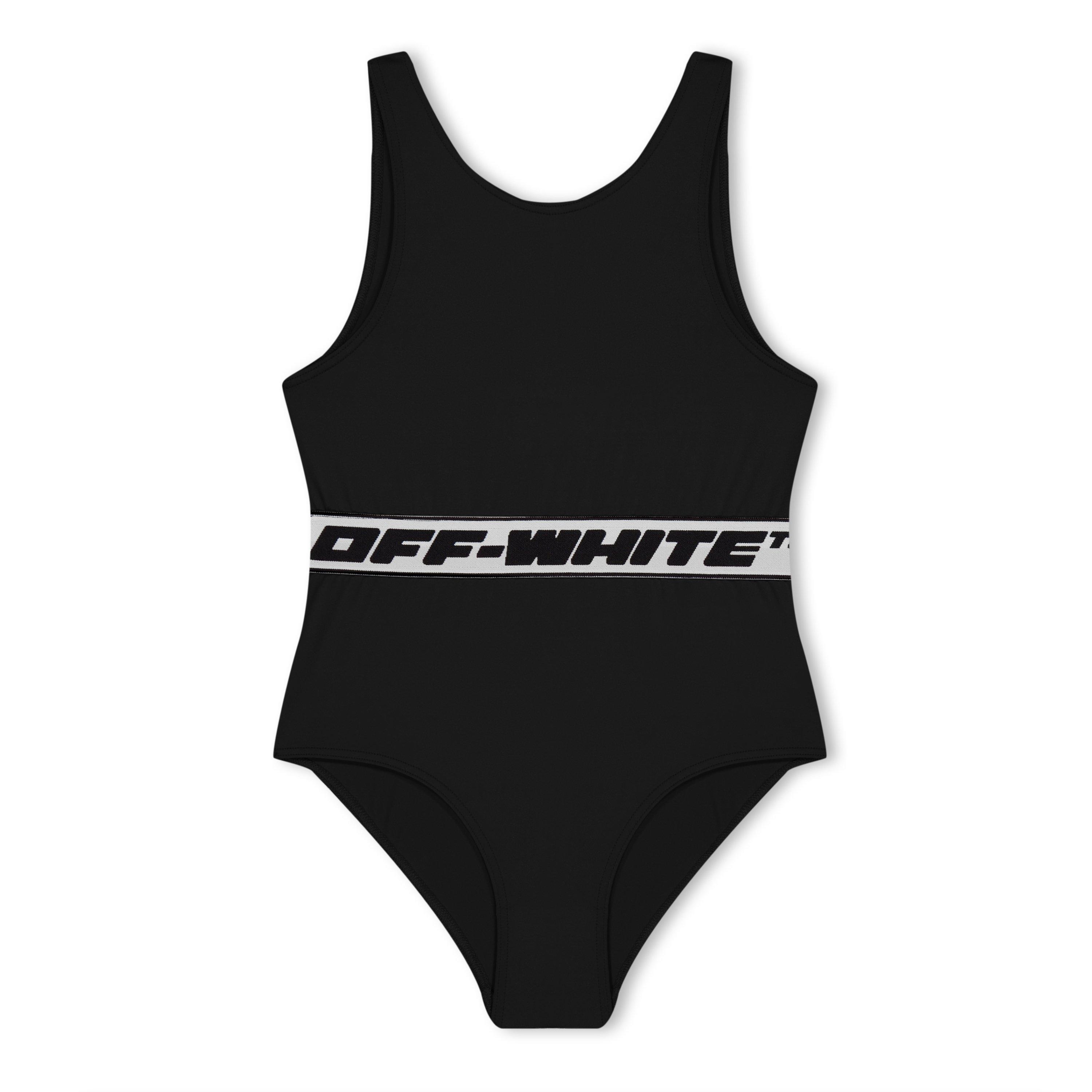 Black/Black - Off White - Kids Logo Swimsuit - 1