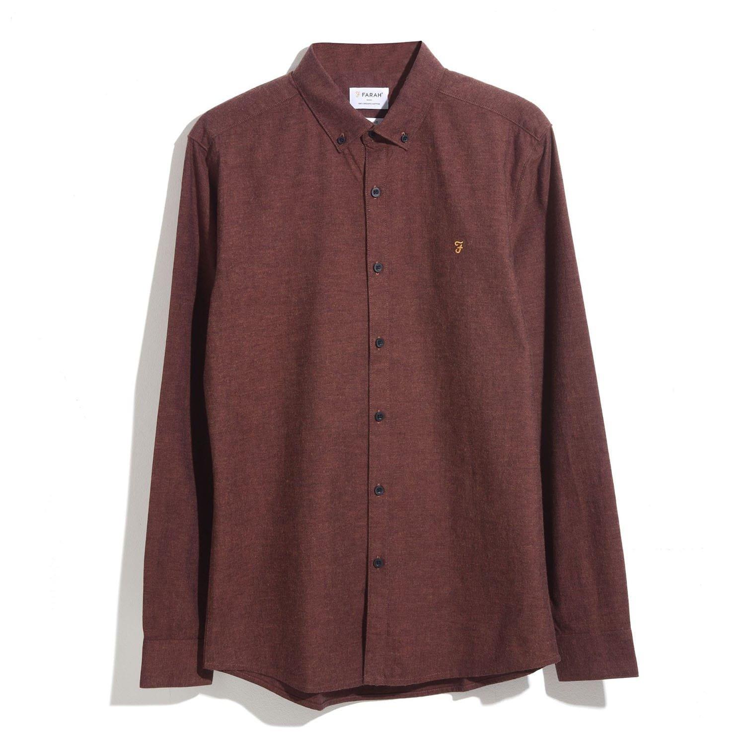 Brown - Farah - Steen Slim-Fit Shirt
