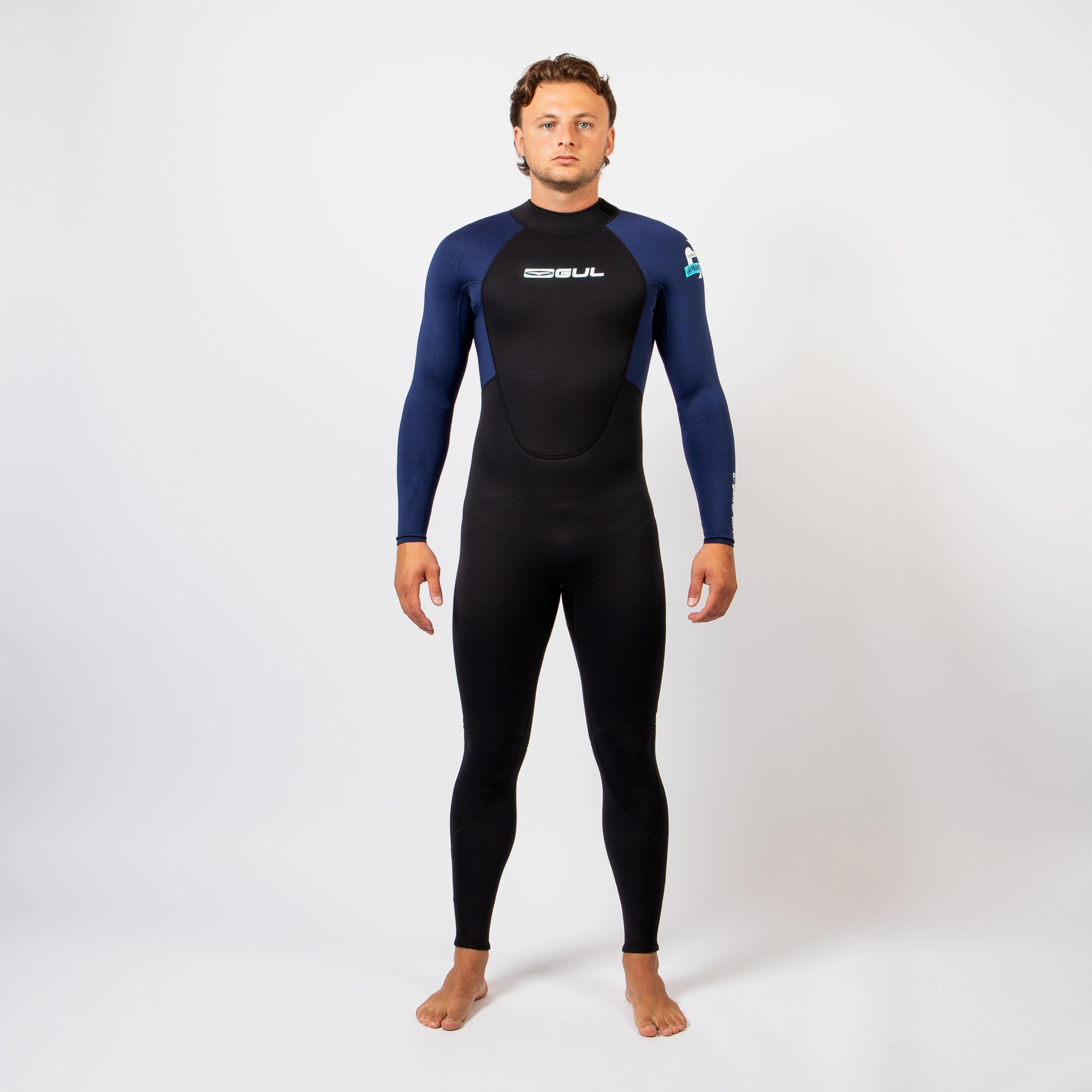 Black/Navy - Gul - G-FORCE 32 NATUR FLATLOCK FULL WETSUIT - 1