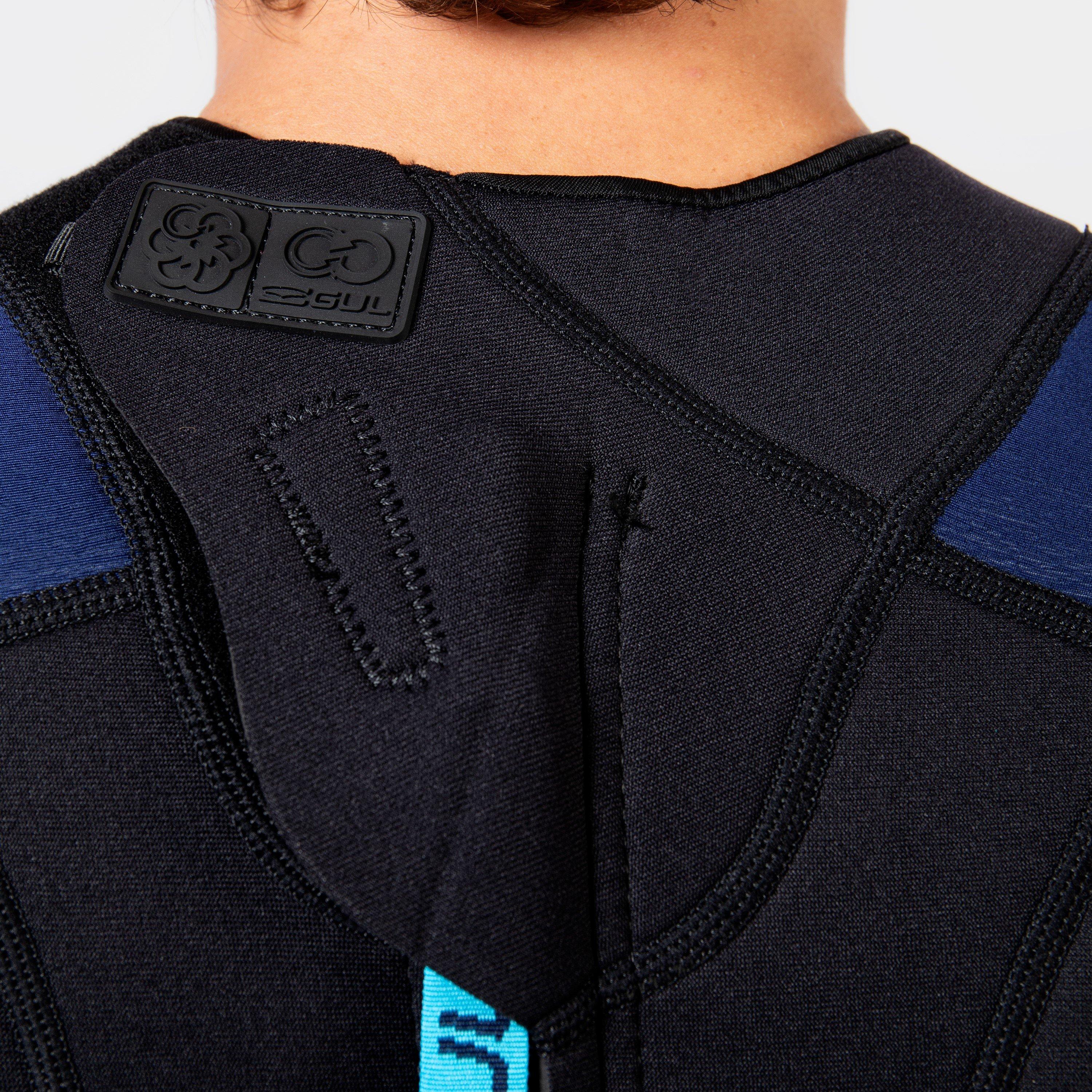 Black/Navy - Gul - G-FORCE 32 NATUR FLATLOCK FULL WETSUIT - 4