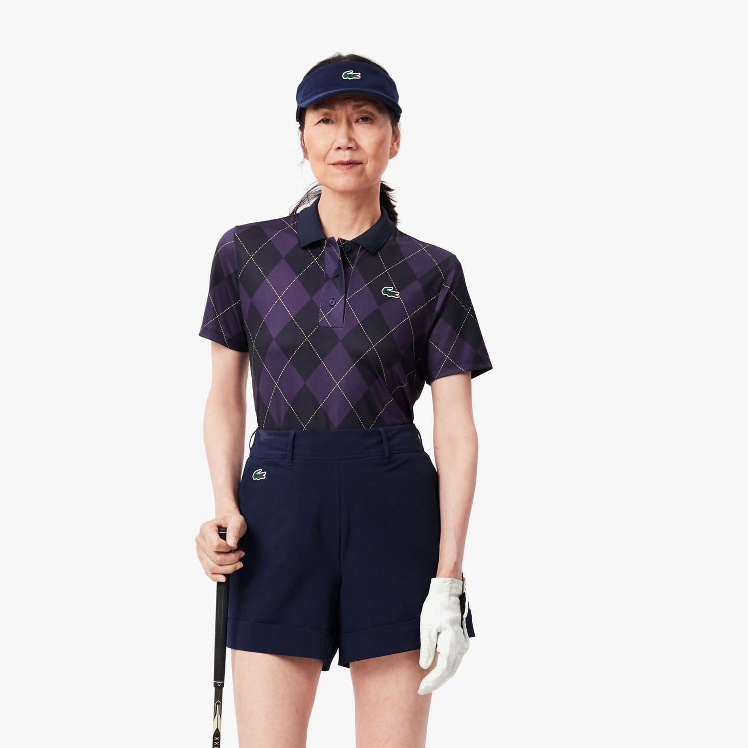 Purple - Lacoste - Regular Fit UV Protect Golf Polo Shirt - 1