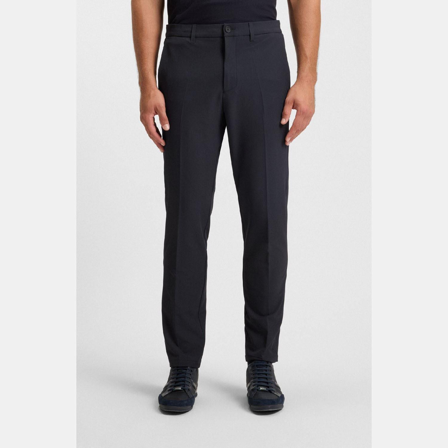 Dark Blue - Boss - T Commuter Regular-Fit Trousers - 2