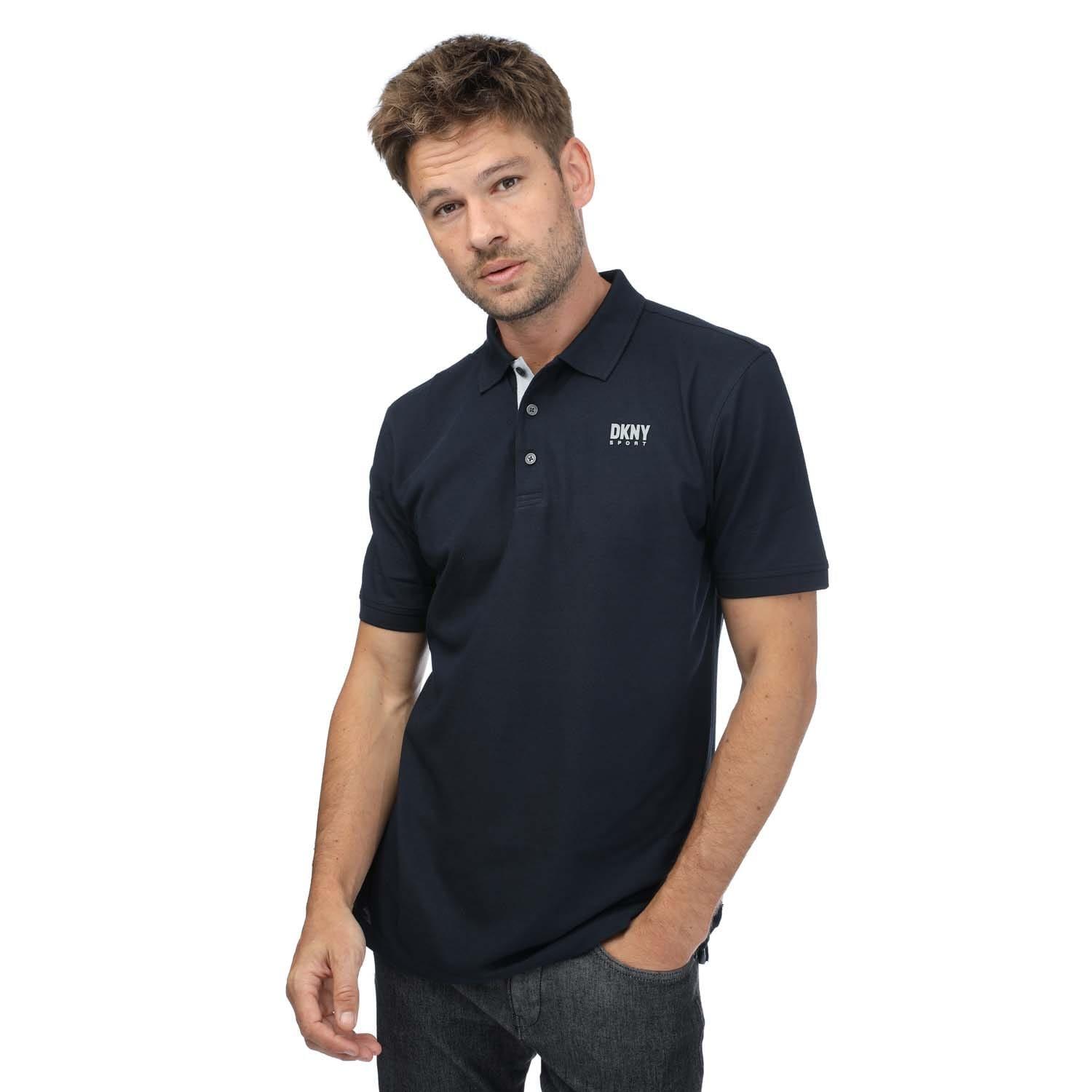 Navy - DKNY - Tonal Logo Polo - 1