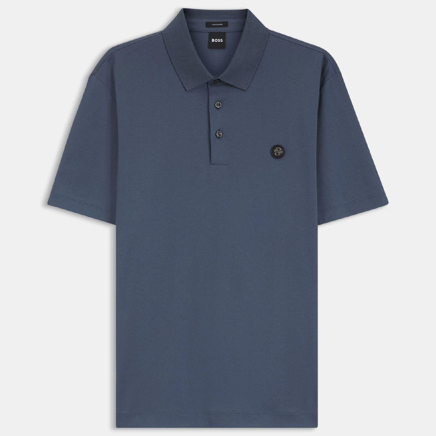 Blue - Boss - C-Parris 01 Mercerised Cotton Polo Shirt - 1