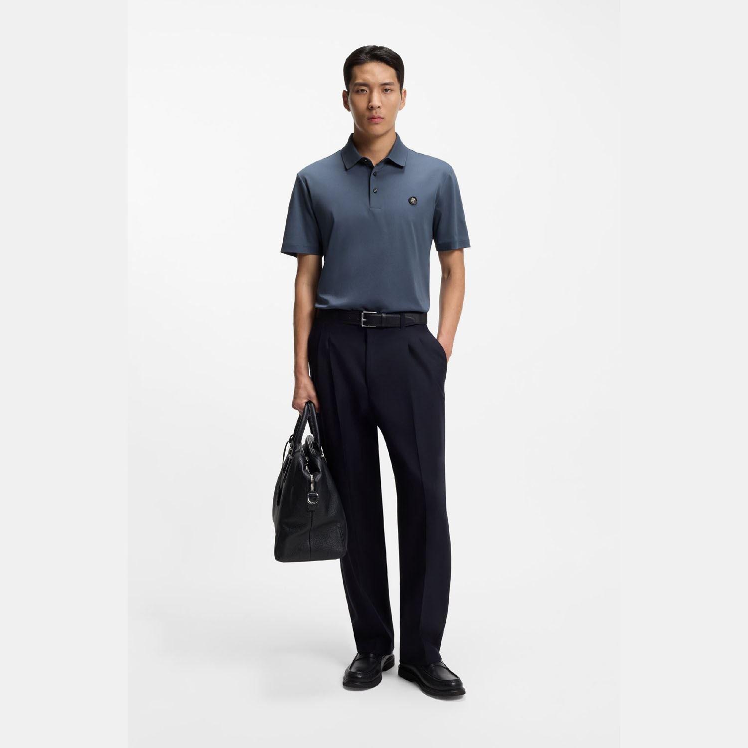 Blue - Boss - C-Parris 01 Mercerised Cotton Polo Shirt - 4