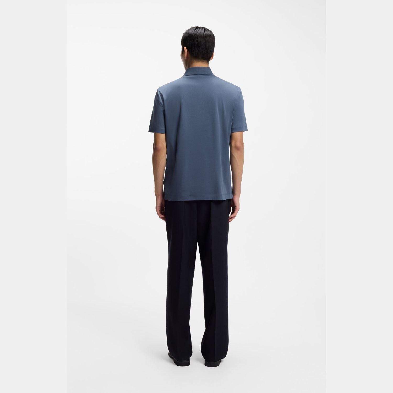 Blue - Boss - C-Parris 01 Mercerised Cotton Polo Shirt - 5