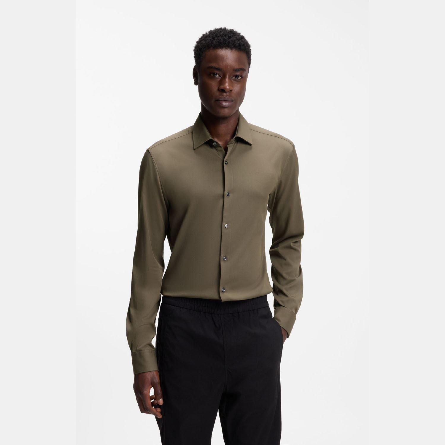 Grey - Hugo - Kenno Slim-Fit Shirt - 2