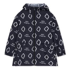 Marcelo Burlon Basic Logo All Over Print Parka Infants