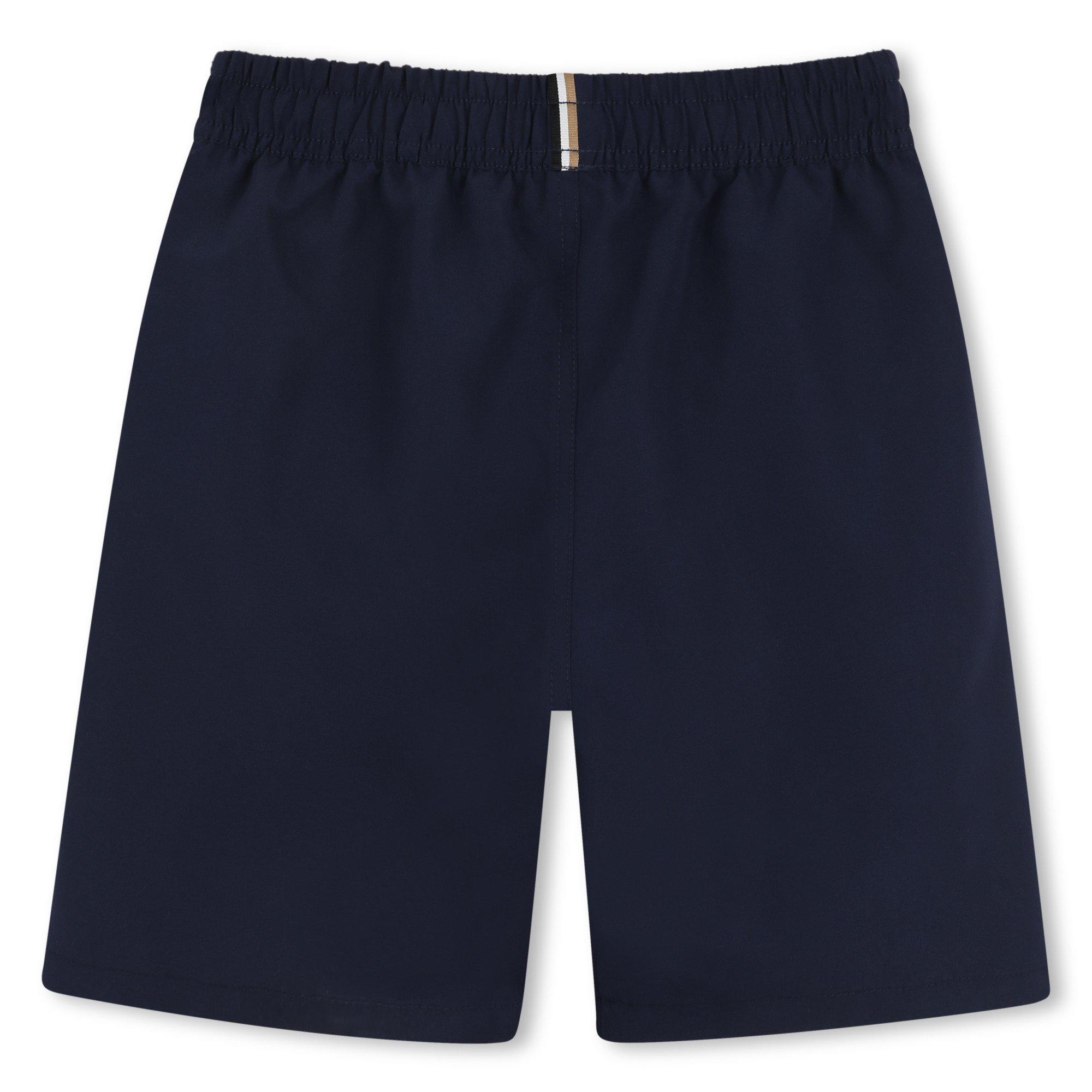 Azul marino - Boss - Kids' HUGO Logo Lightweight Swim Shorts - 2