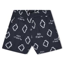 Marcelo Burlon All Over Logo Print Beach Shorts Infants