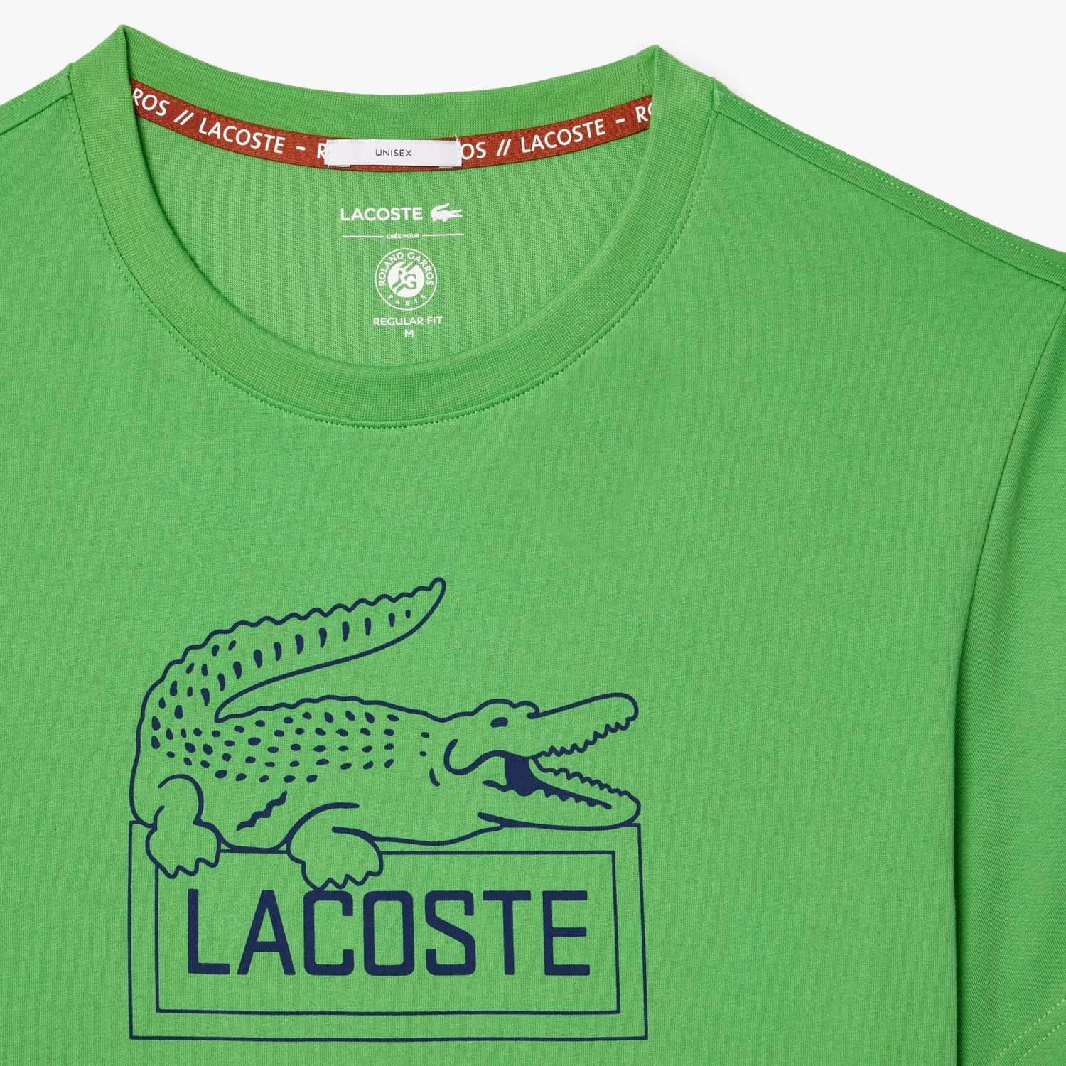 Green - Lacoste - Roland-Garros Edition Ultra Dry Tennis T-Shirt - 3