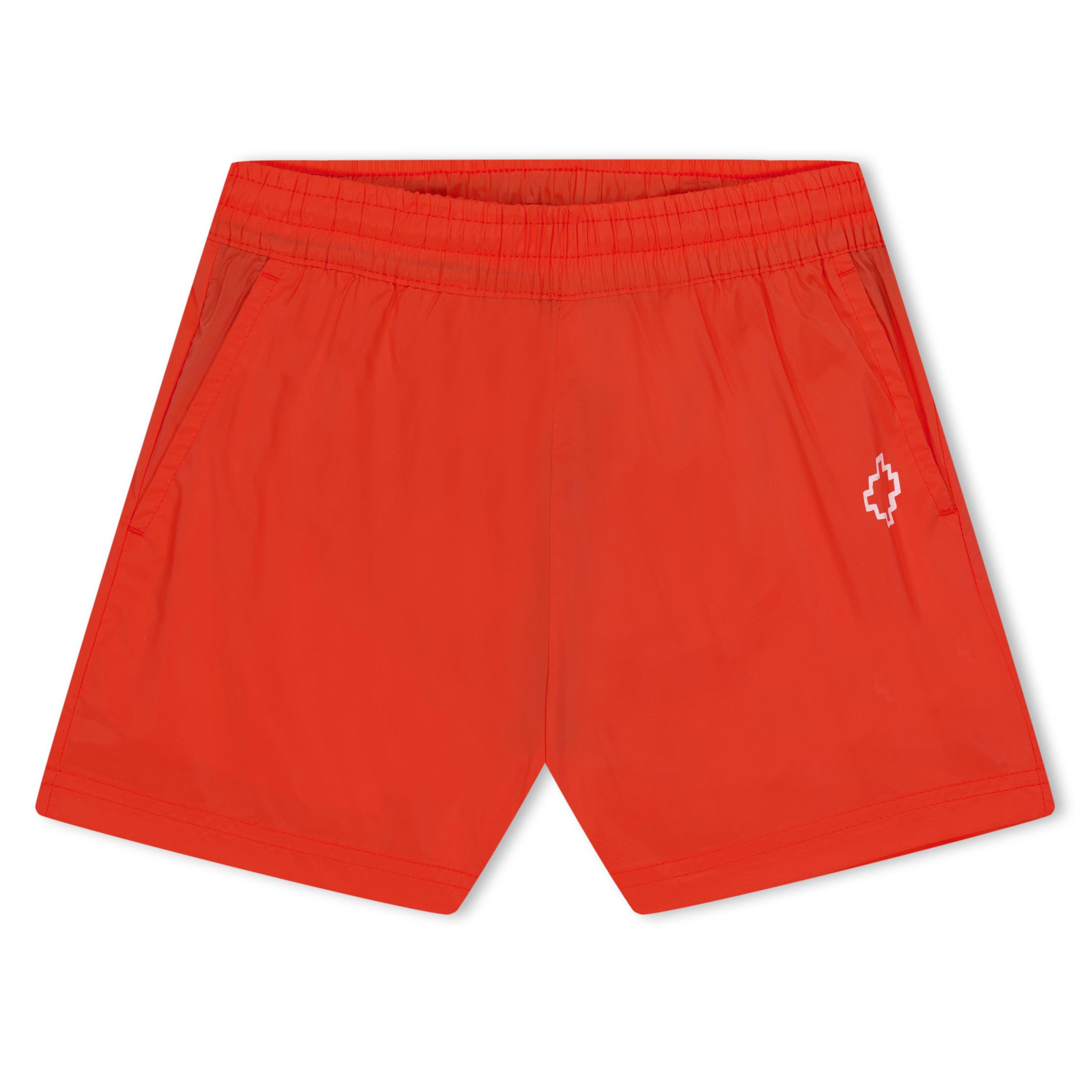Red/White - Marcelo Burlon - Kids' Logo Beach Swim Shorts - 1