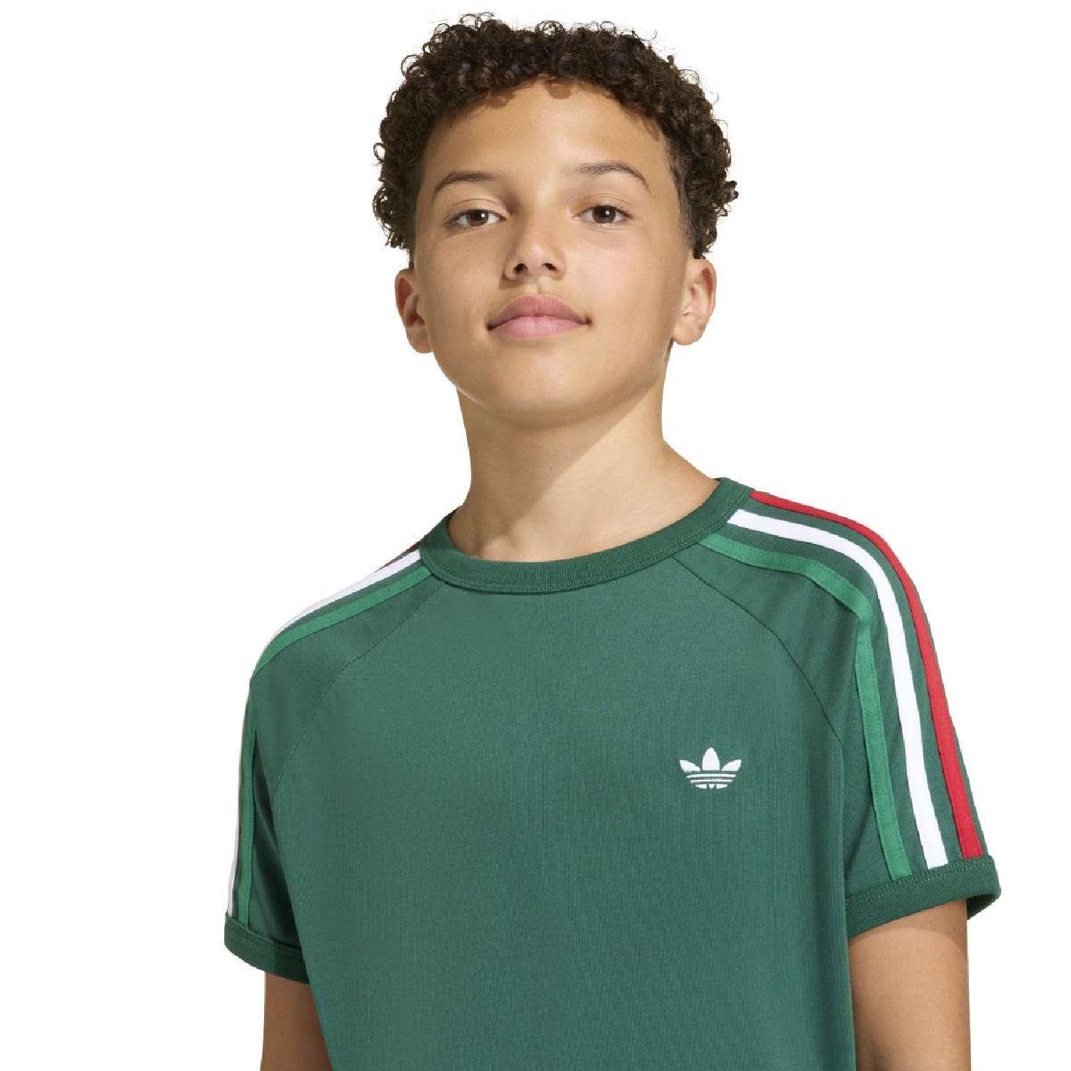 Dark green - adidas Originals - adidas Originals 3- Stripes T- Shirt - 5