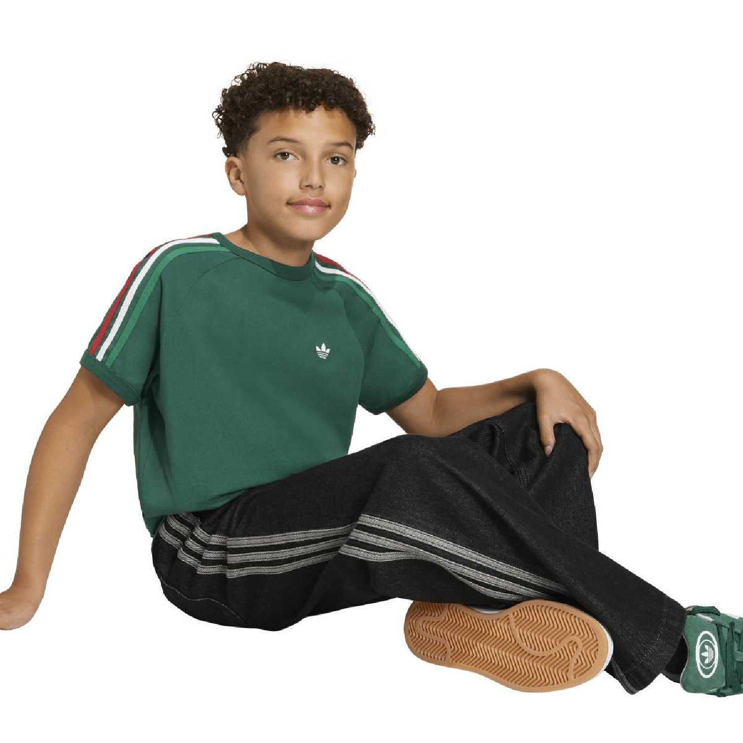 Dark green - adidas Originals - adidas Originals 3- Stripes T- Shirt - 6