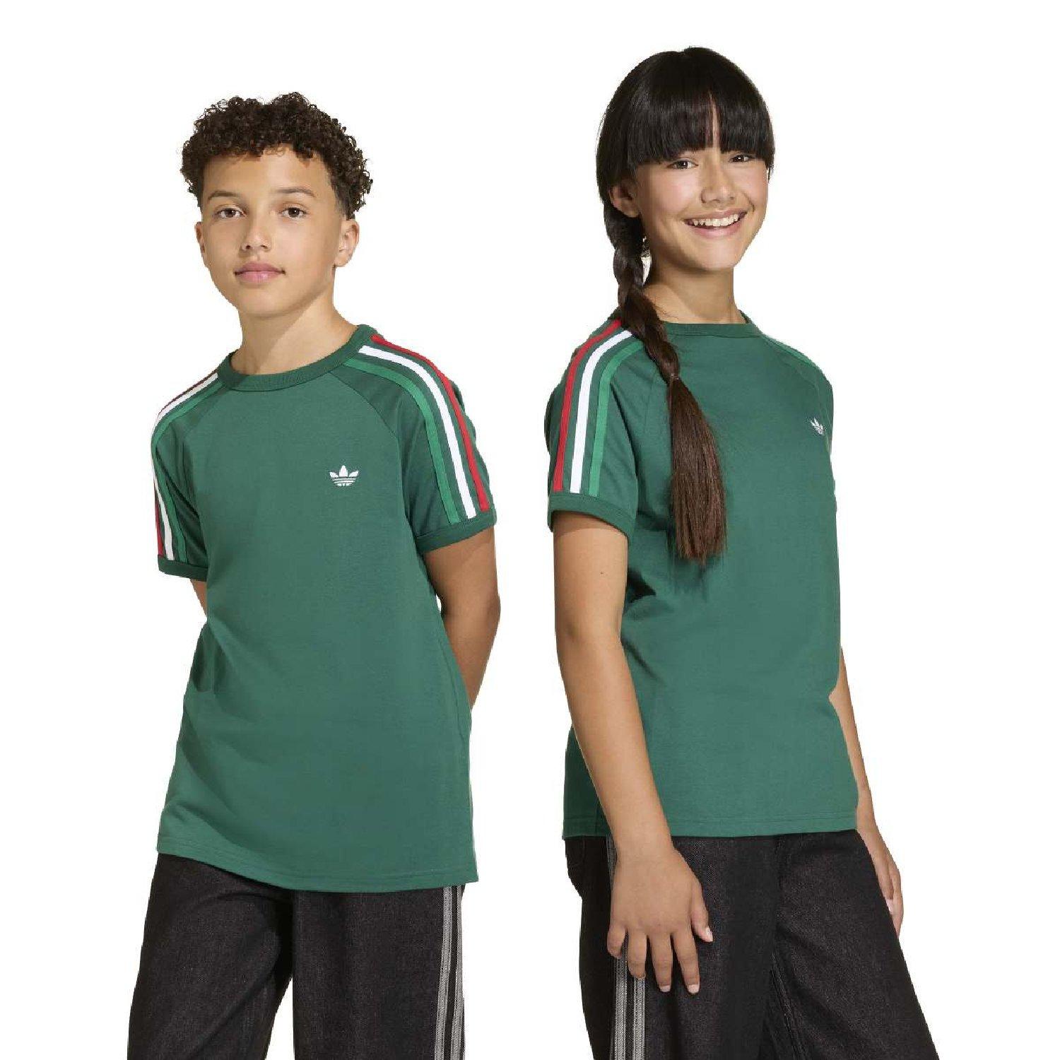 Dark green - adidas Originals - adidas Originals 3- Stripes T- Shirt - 8