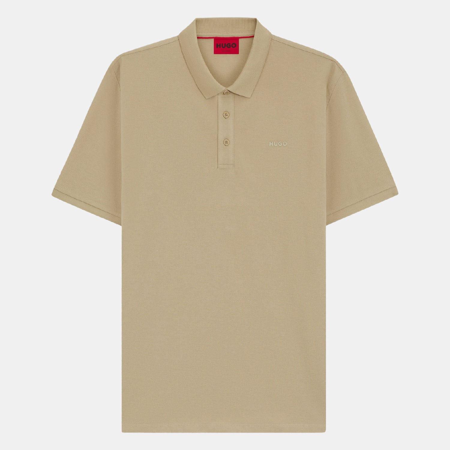 Beige - Hugo - Donos222 Logo Print Polo Shirt - 1