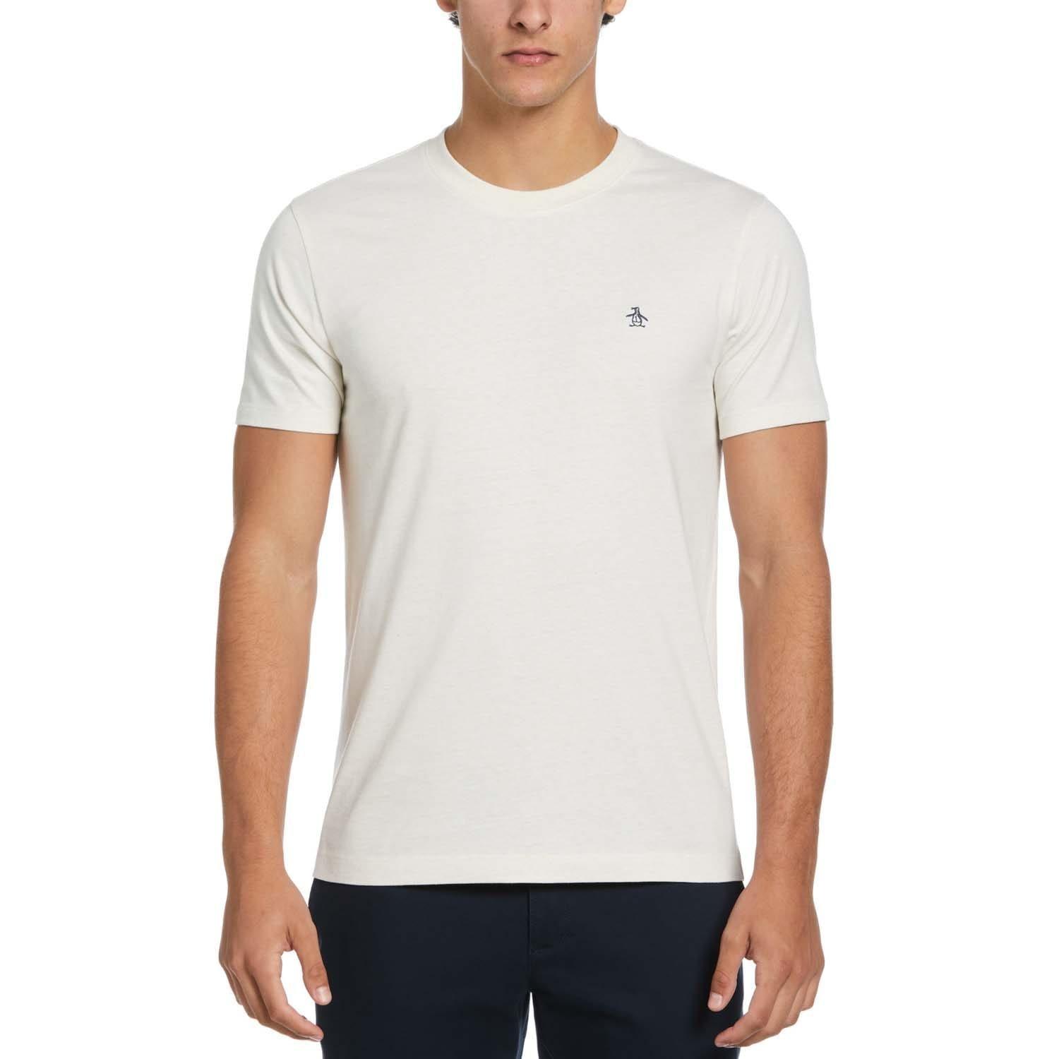 Original Penguin Men's Embroidered Logo Pete T-Shirt - Cream - L