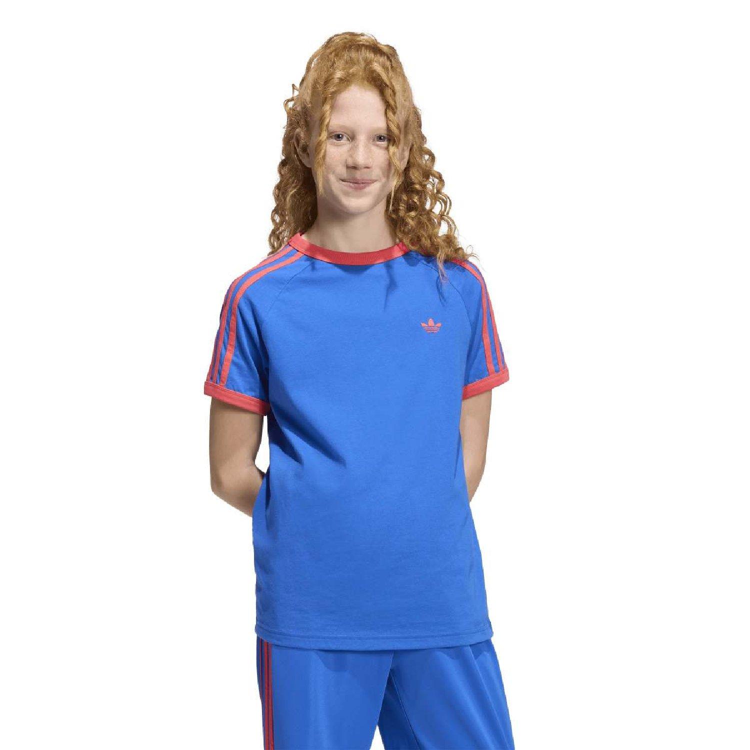 blue - adidas Originals - adidas Originals 3- Stripes Ringer T- Shirt - 2