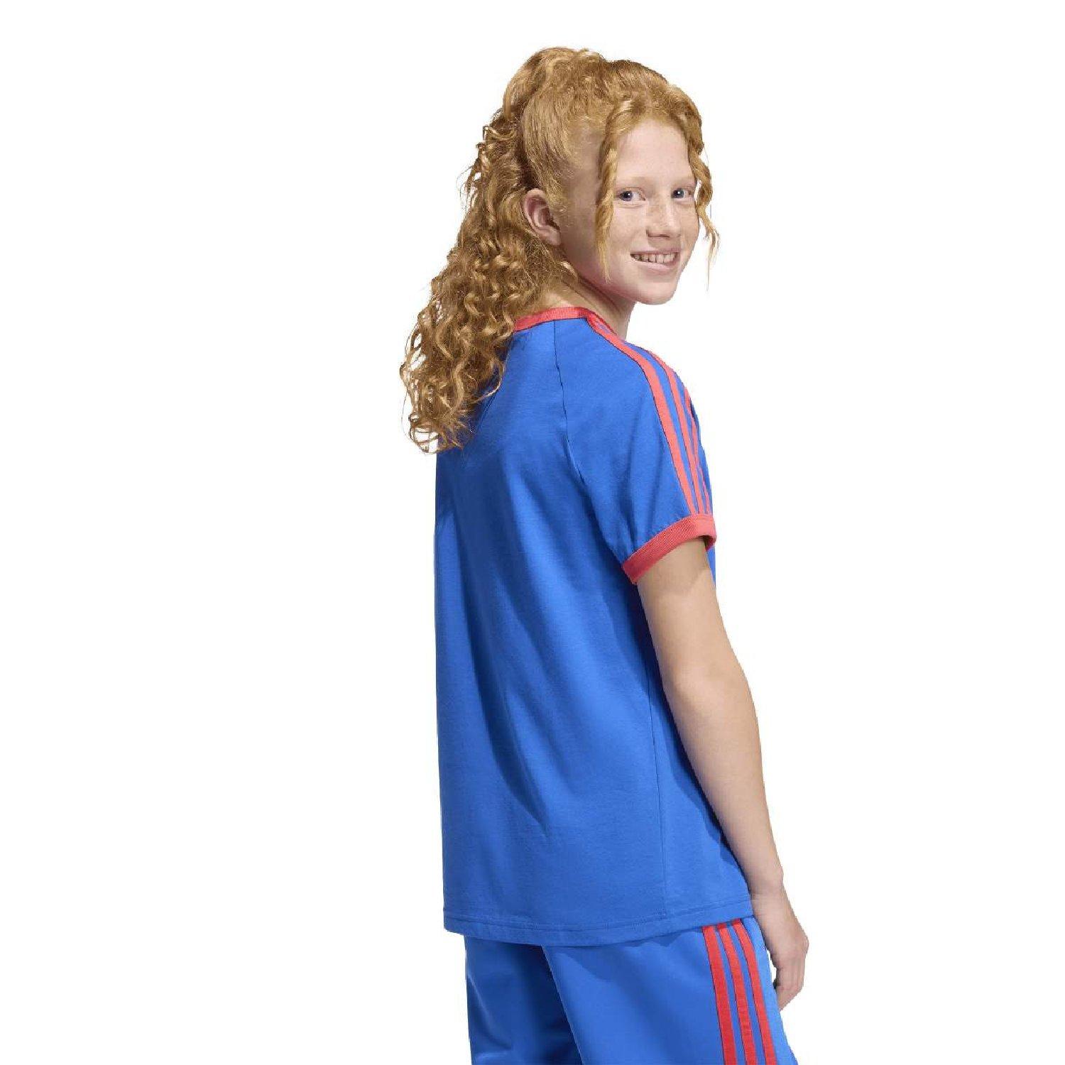 blue - adidas Originals - adidas Originals 3- Stripes Ringer T- Shirt - 3