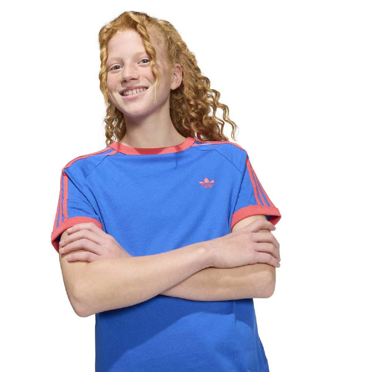blue - adidas Originals - adidas Originals 3- Stripes Ringer T- Shirt - 6