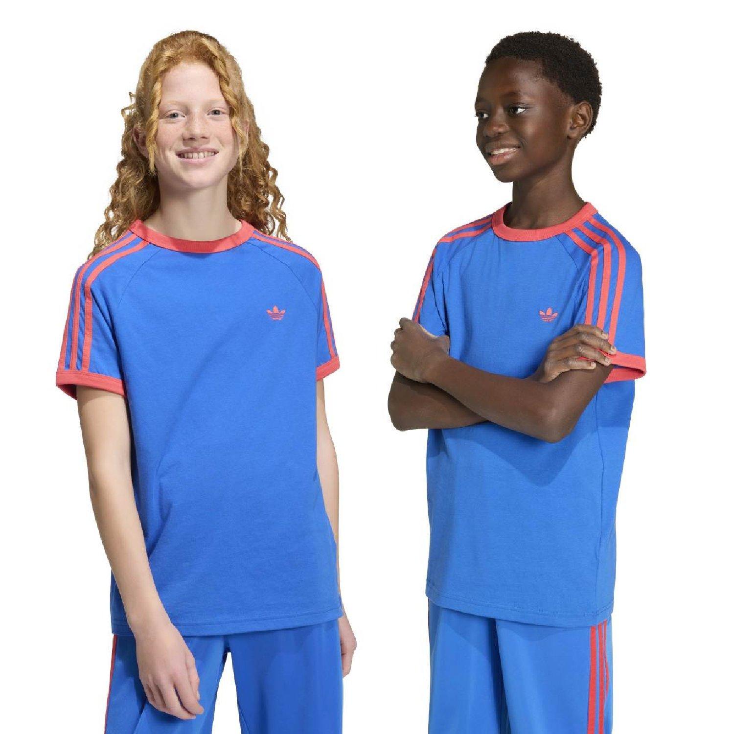 blue - adidas Originals - adidas Originals 3- Stripes Ringer T- Shirt - 8