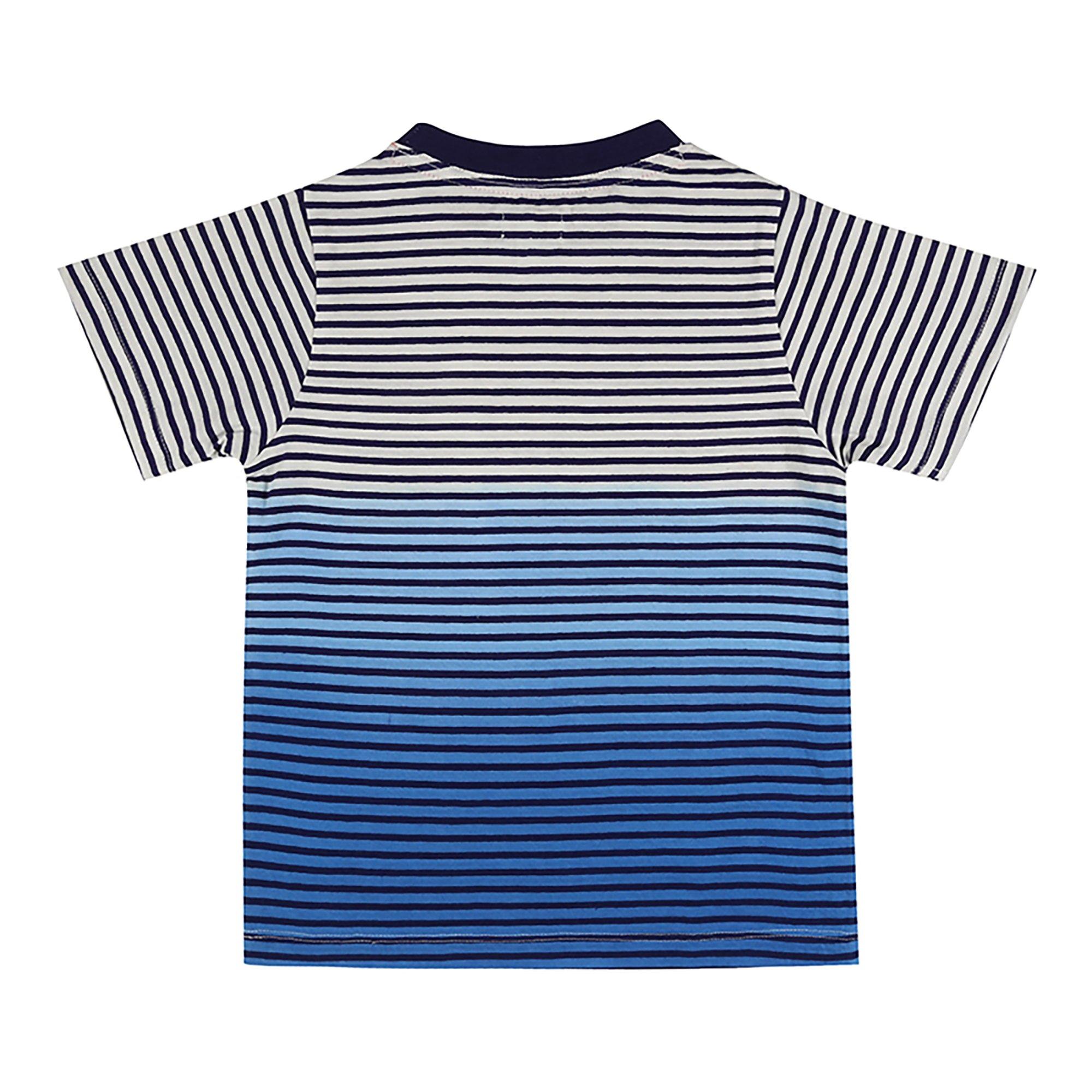 Navy - Lilly and Sid - Dip Dye Stripe T In99 - 2
