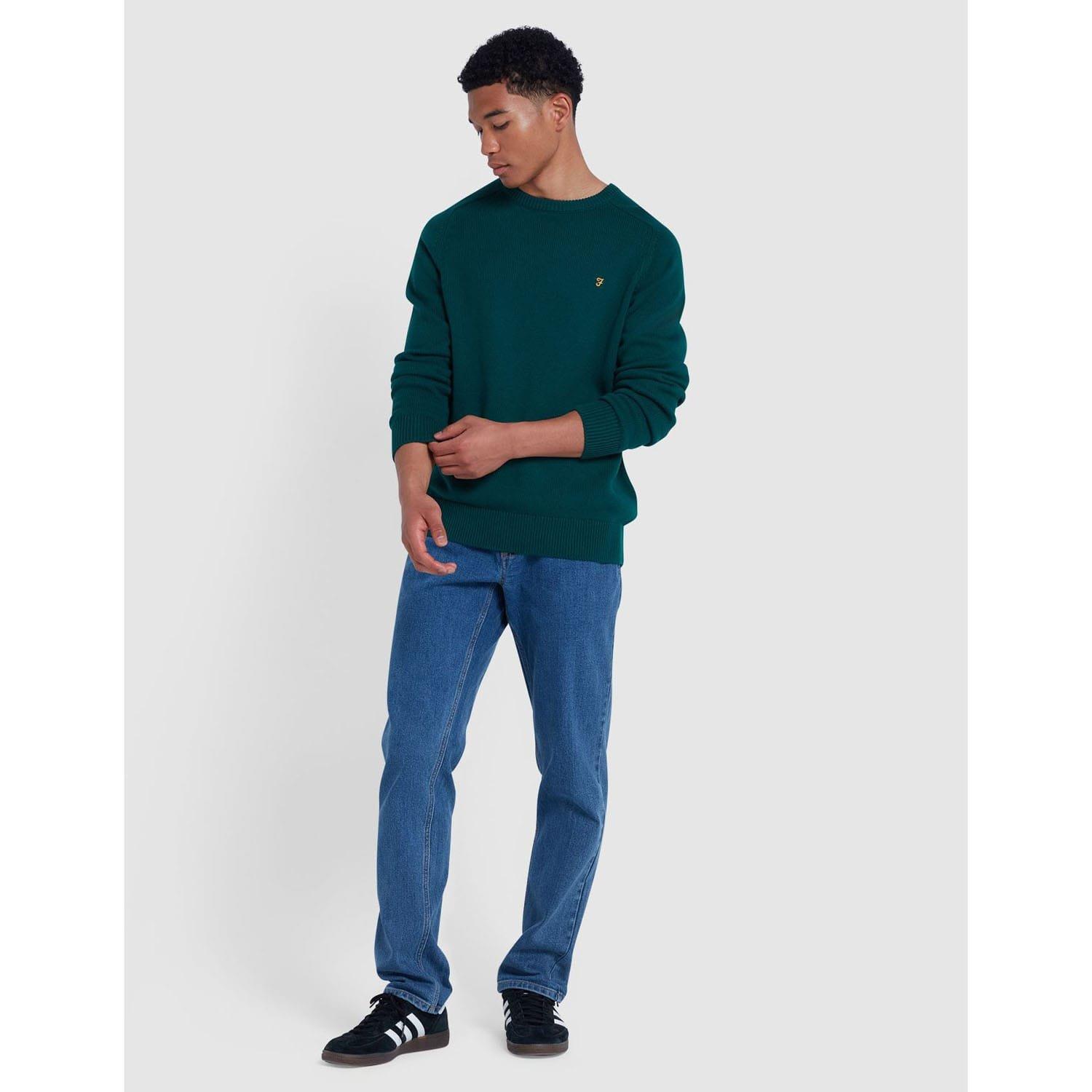 Green - Farah - Kingsbury Crewneck Sweater - 2