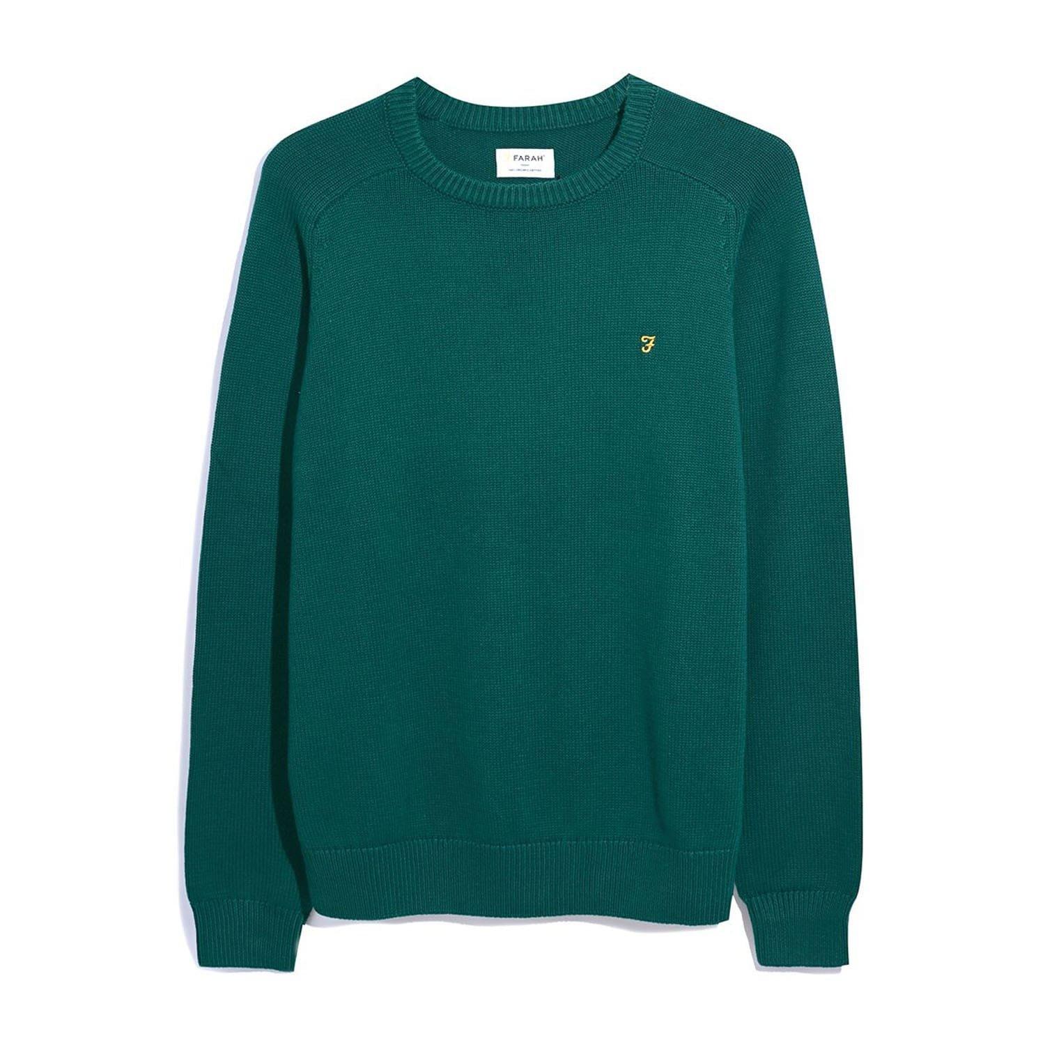 Green - Farah - Kingsbury Crewneck Sweater - 4