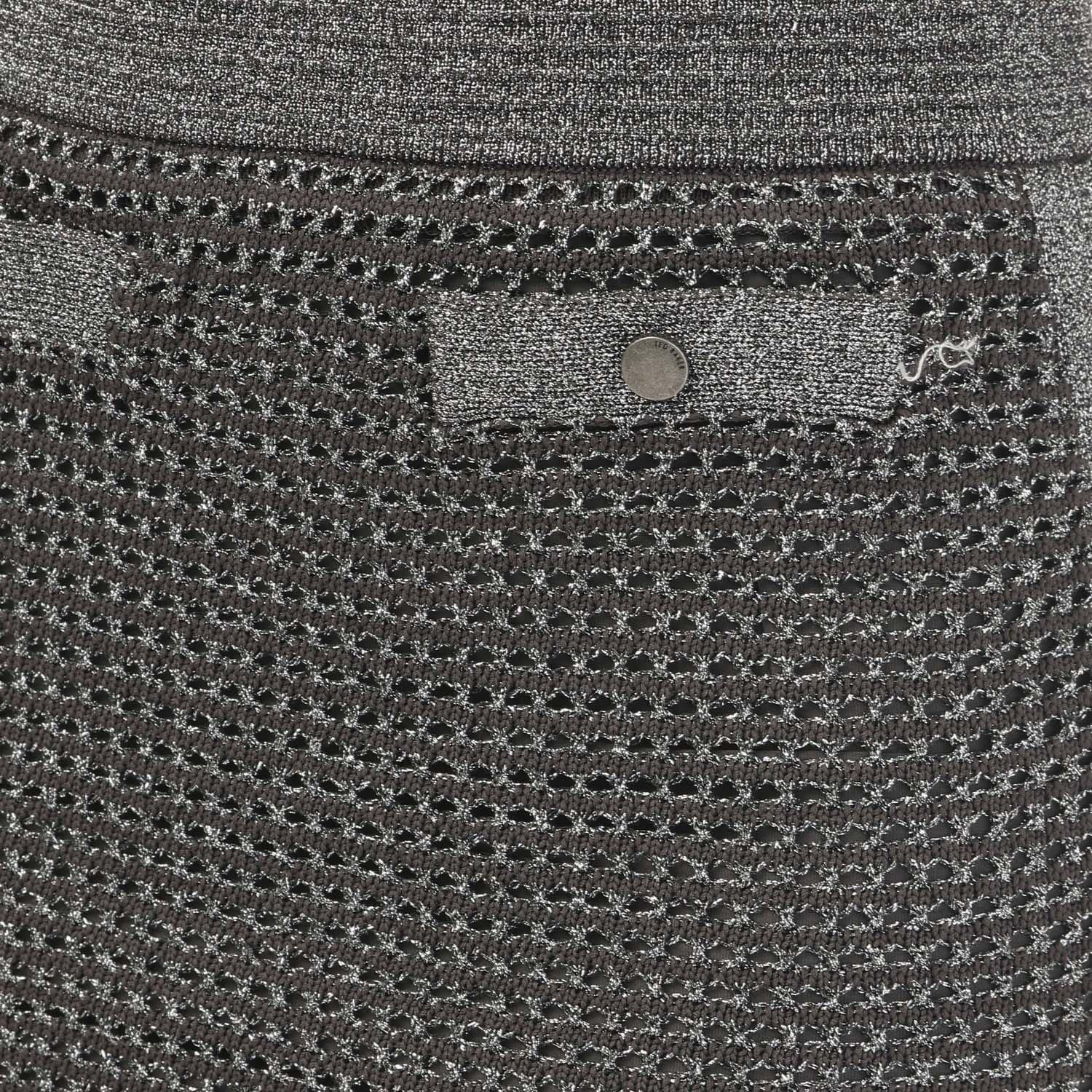 Gunmetal - Ted Baker - Sanniaa Metallic Knitted Mini Skirt - 3