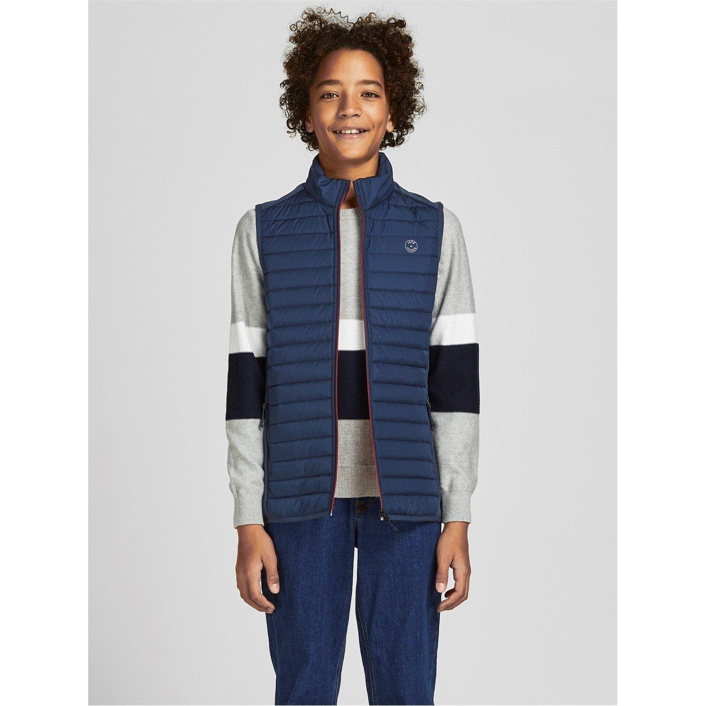 Navy Blazer - Jack and Jones - Kids' Classic Sleeveless Zip Gilet - 1