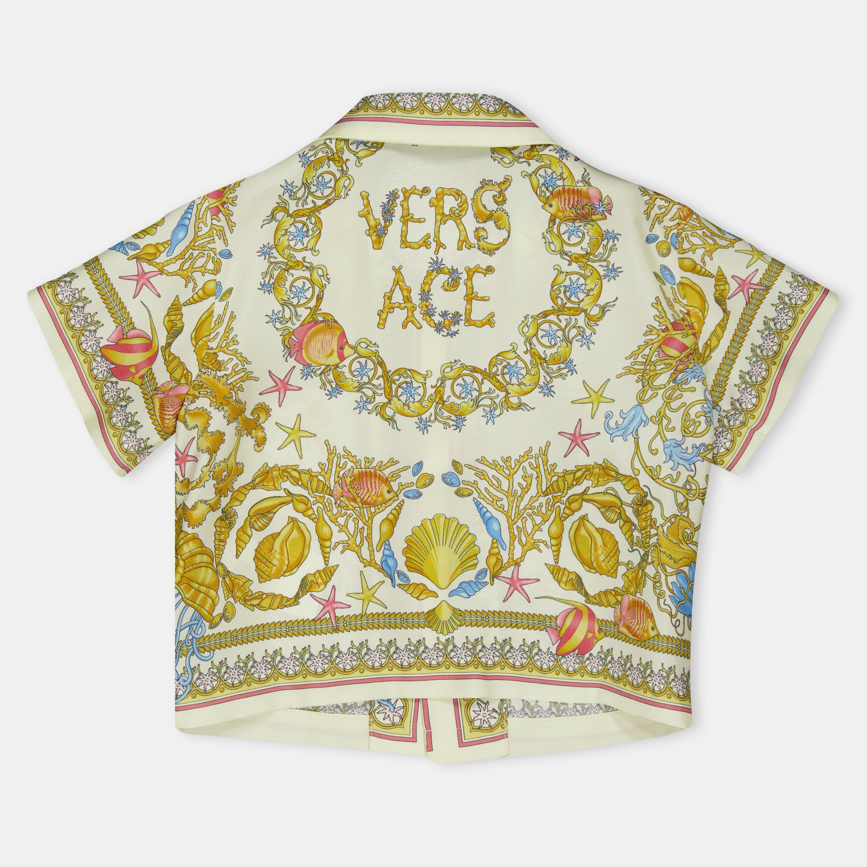 5K640 Multi - Versace - Kids' Short-Sleeve Bowling Shirt - 2