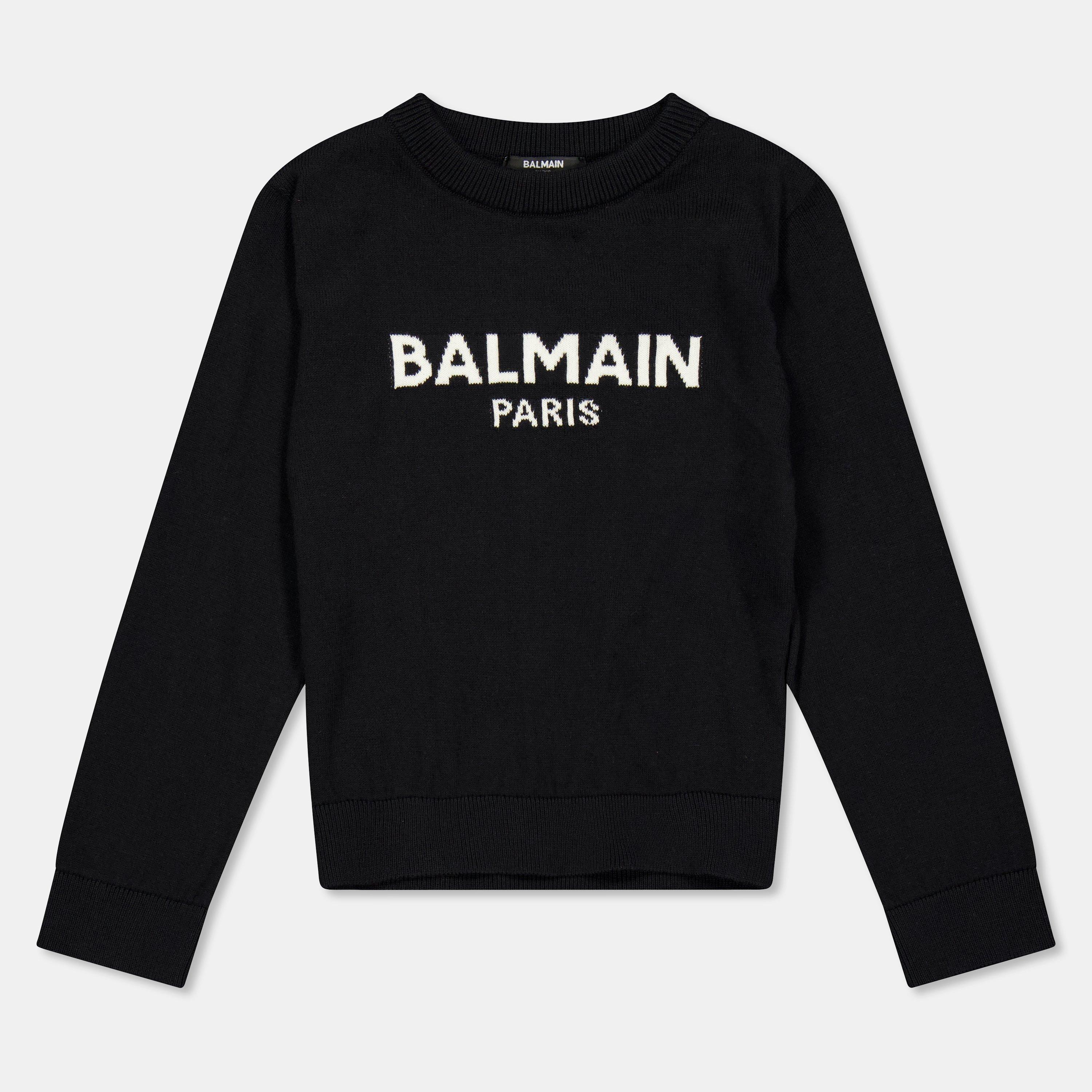 Black 930AV - Balmain - Unisex Kids' Knitted Top - 1