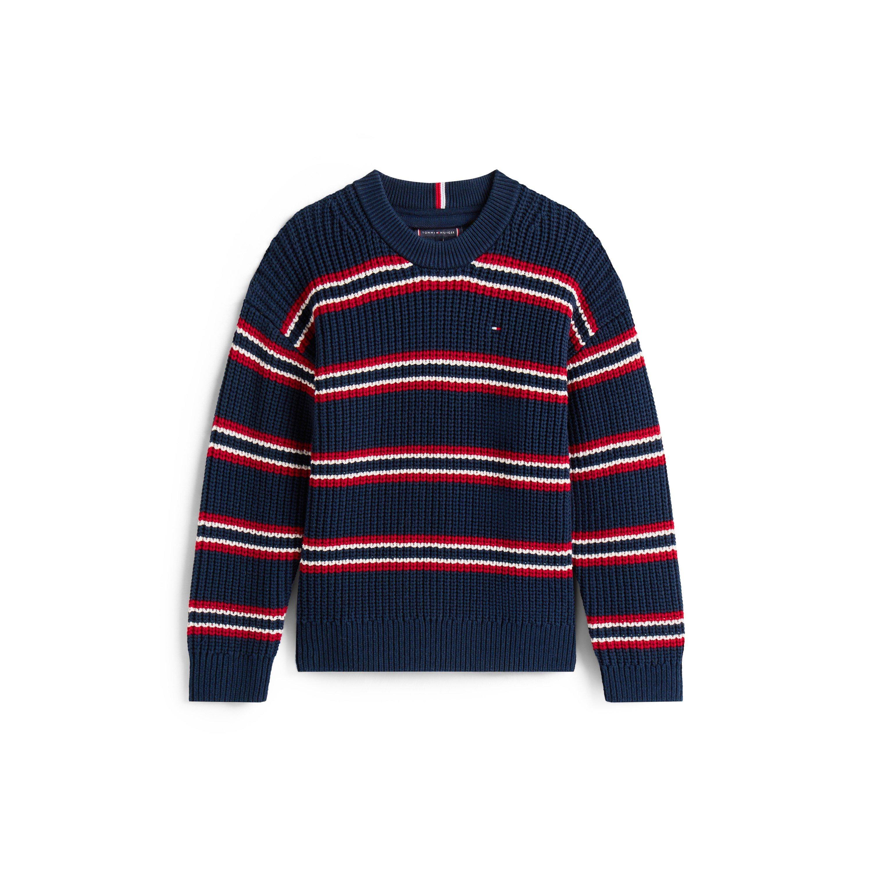Tommy Hilfiger Kids' Crew Neck Jumper - Navy 0A4 - Size 14Y