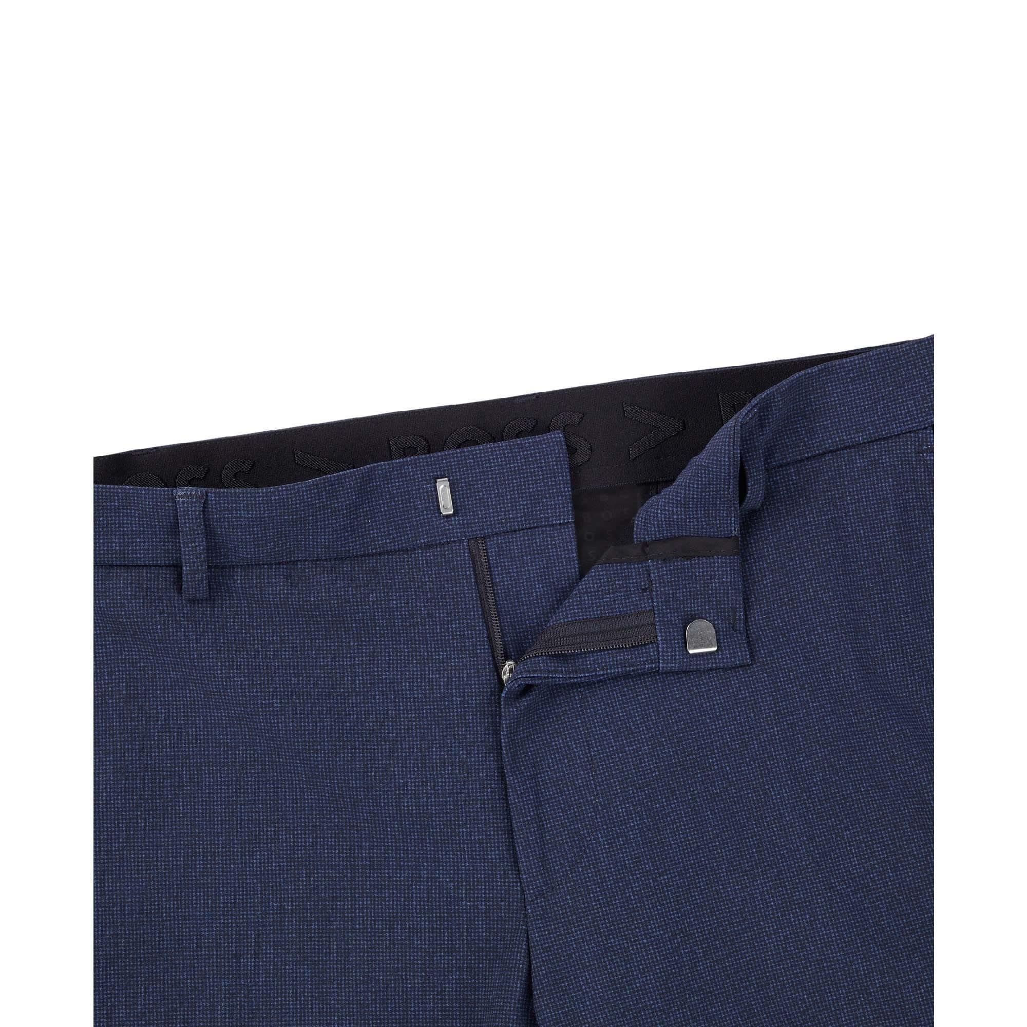 Blue - Boss - P-Genius-J-CW-WG-241 Slim Fit Trousers - 2
