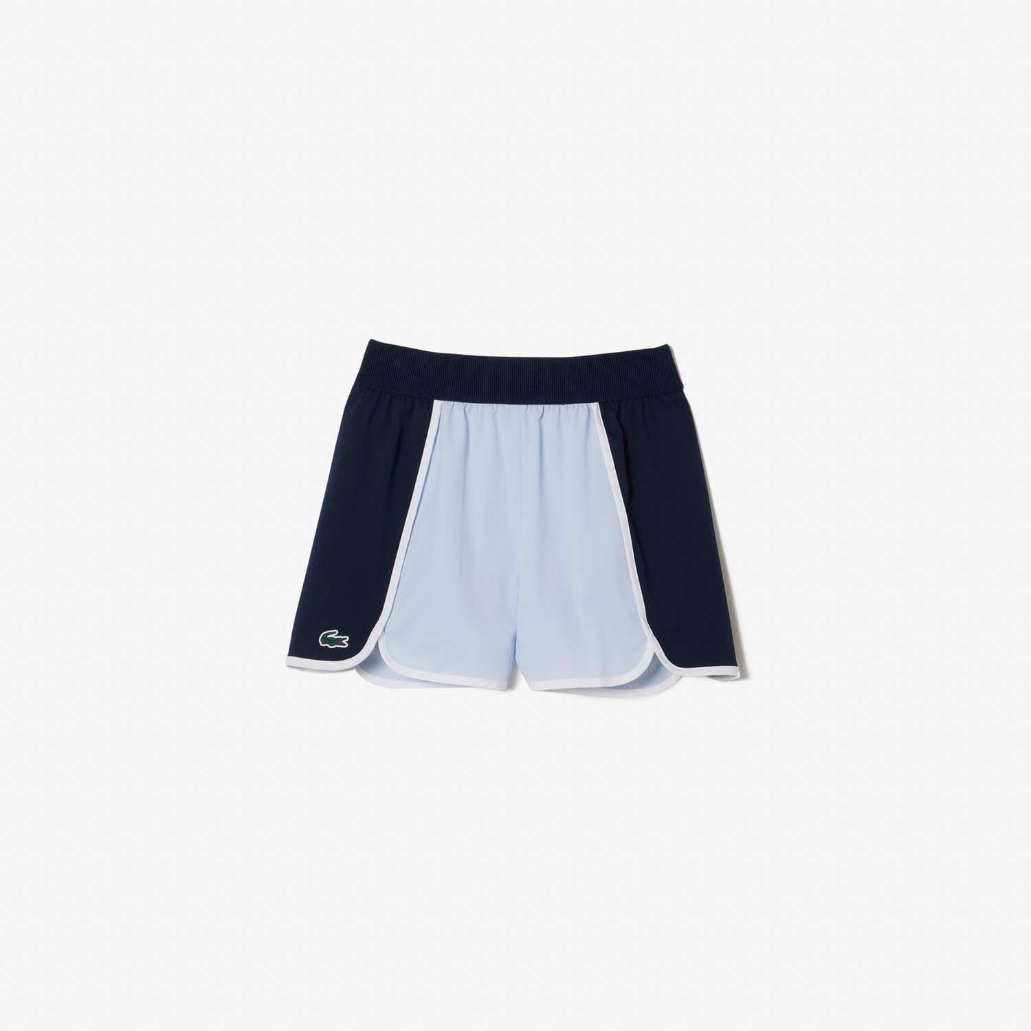 Blue - Lacoste - Stretch Diamond Taffeta Sport Shorts - 2