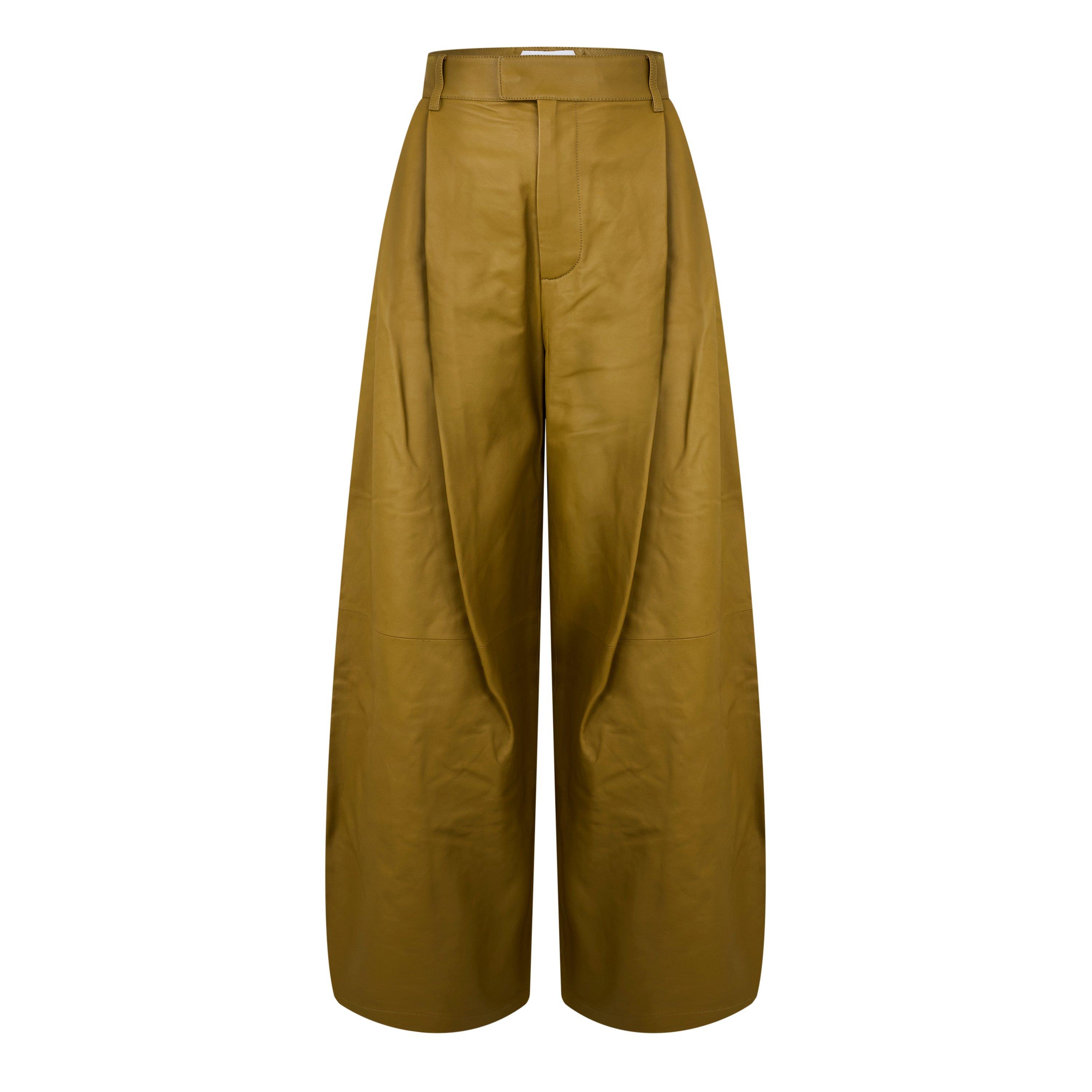 Bottega Veneta Women's Leather Trousers - Marsh - Size 8 (40)