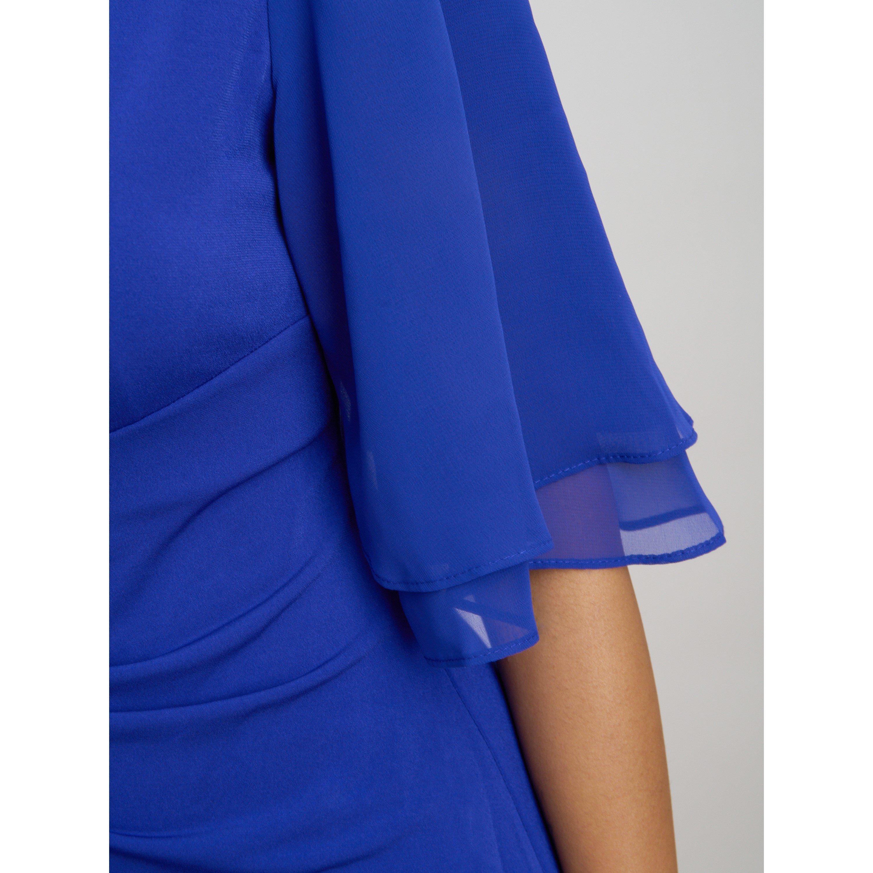 Cobalt - Gina Bacconi - Hanne Jersey And Chiffon Wrap Dress - 7