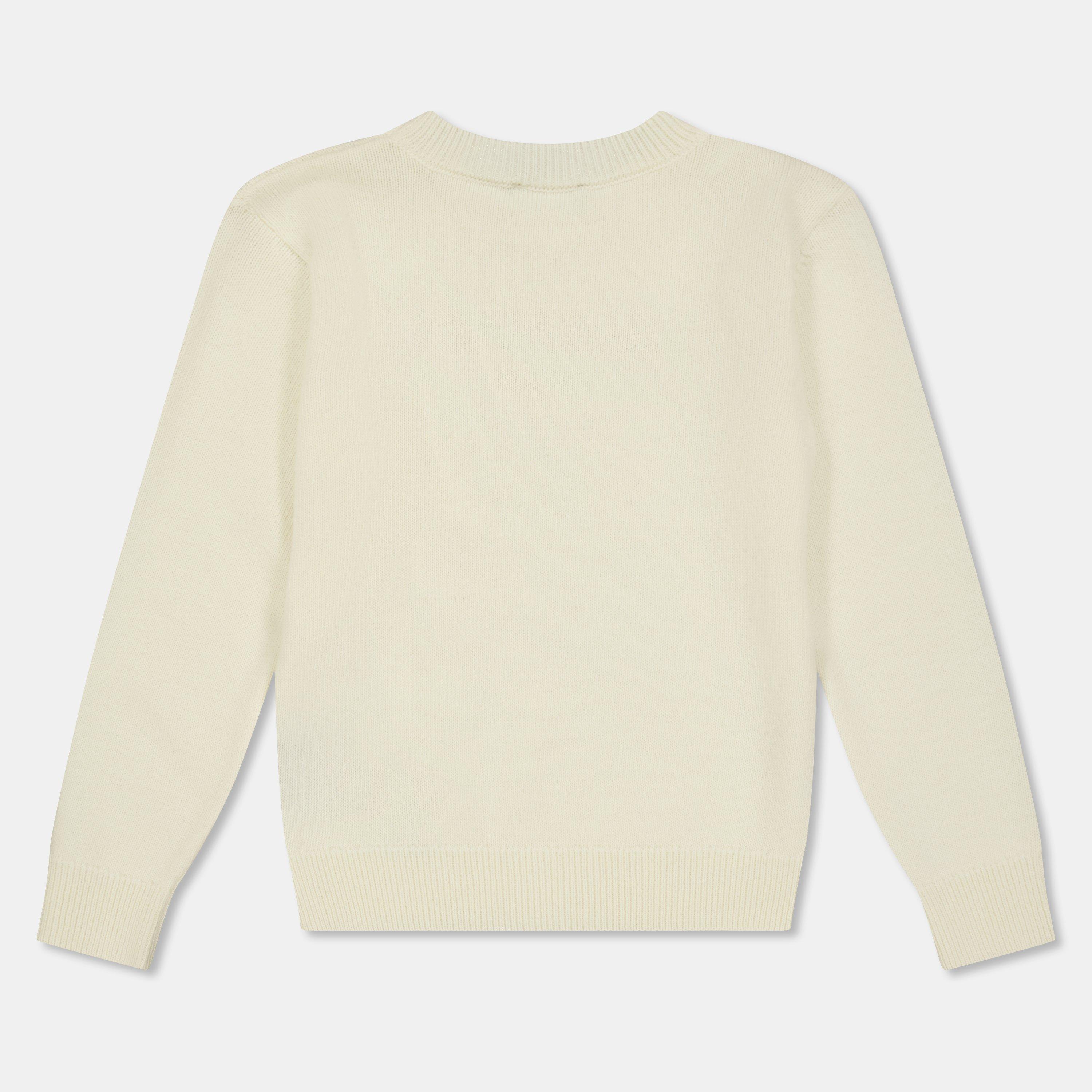 Cream 102NE - Balmain - Unisex Kids' Logo Knitted Top - 2