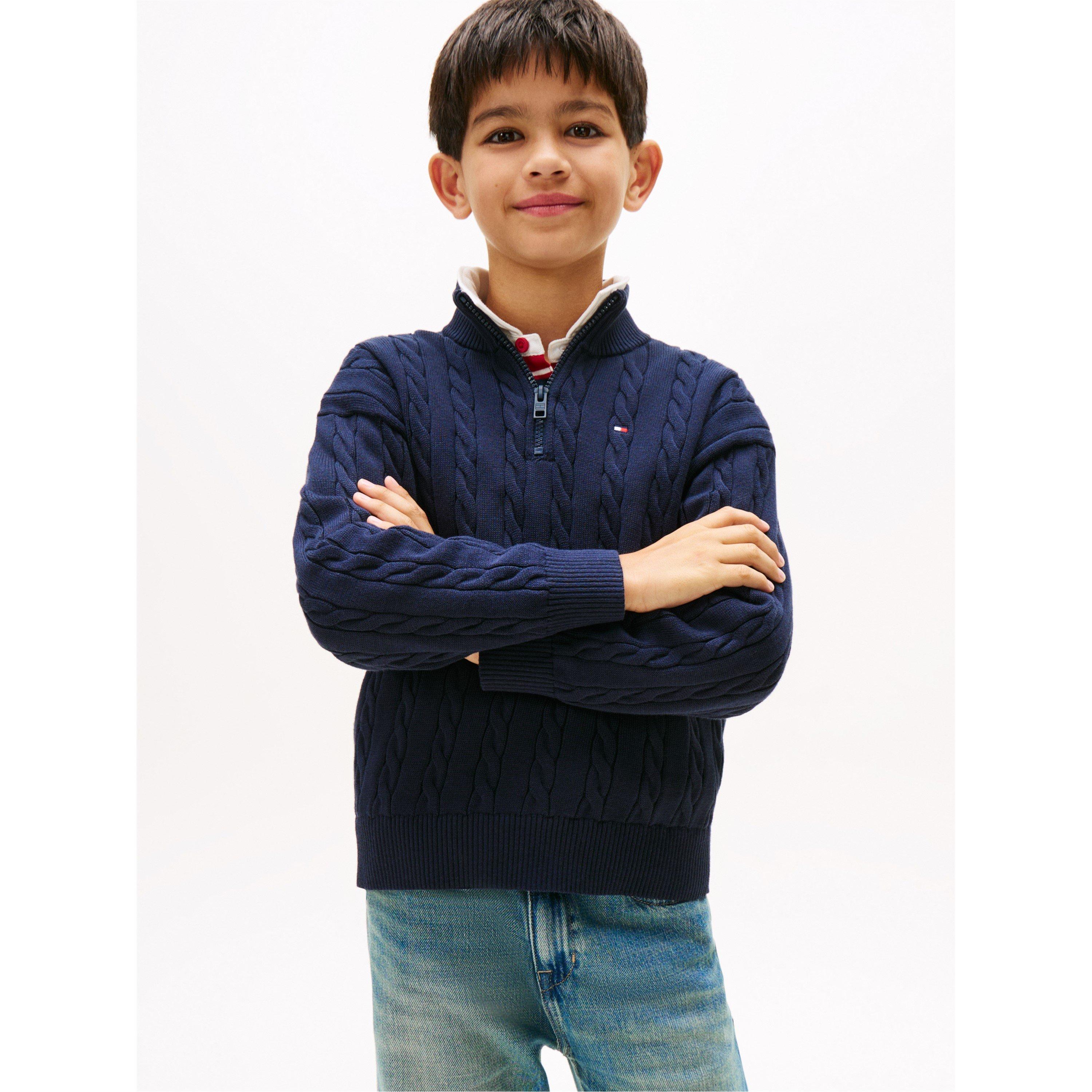 Night Navy C1G - Tommy Hilfiger - Kids' Crew Neck Jumper - 2
