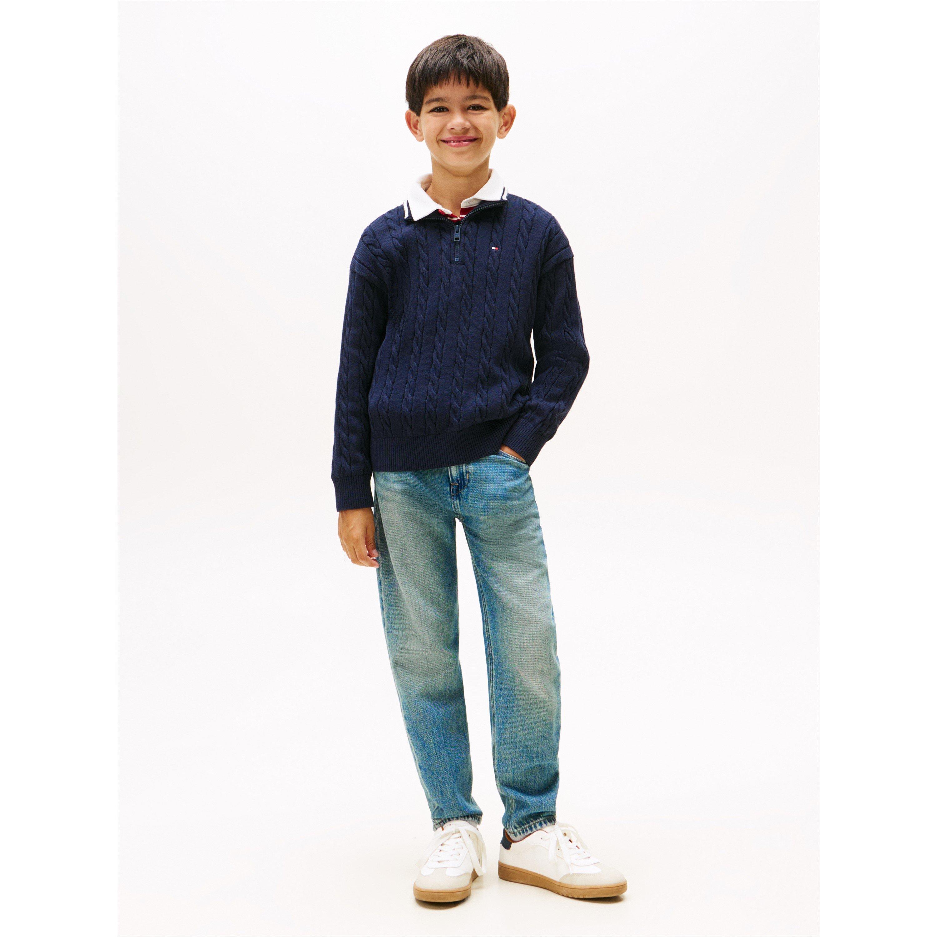 Night Navy C1G - Tommy Hilfiger - Kids' Crew Neck Jumper - 4