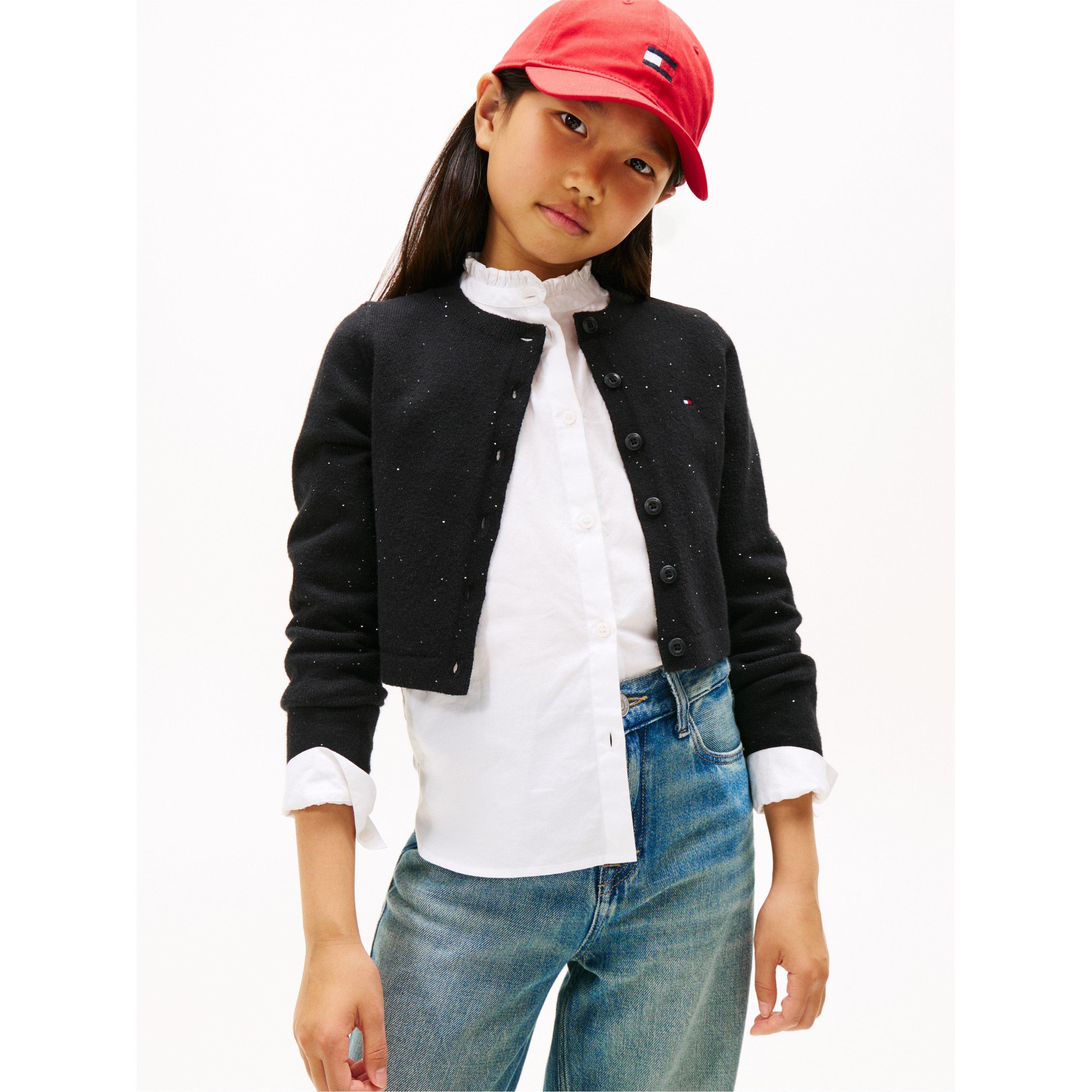 Black BDS - Tommy Hilfiger - Kids' Rib Cardigan - 2