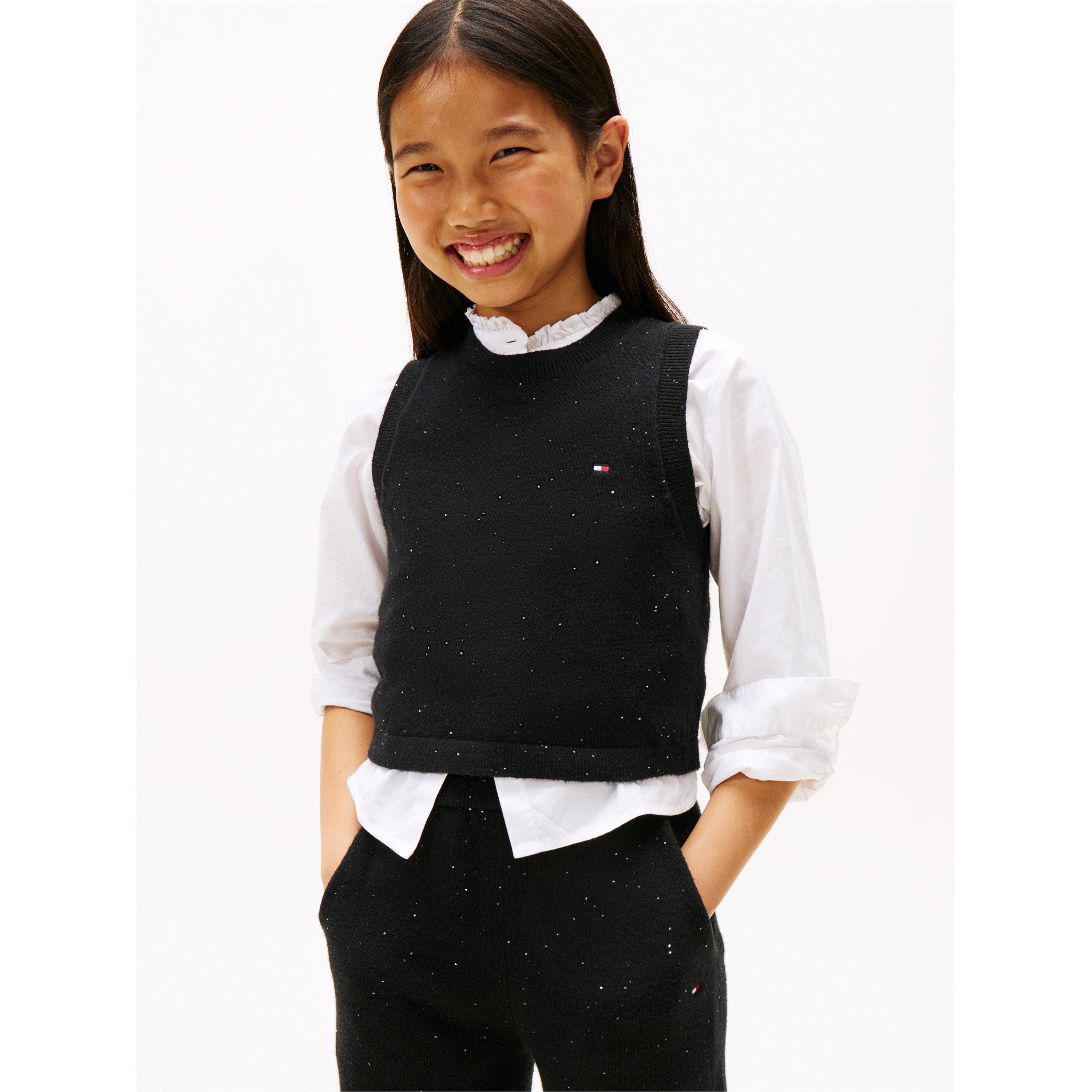 Crni BDS - Tommy Hilfiger - Kids' Sequin Knitted Top - 2