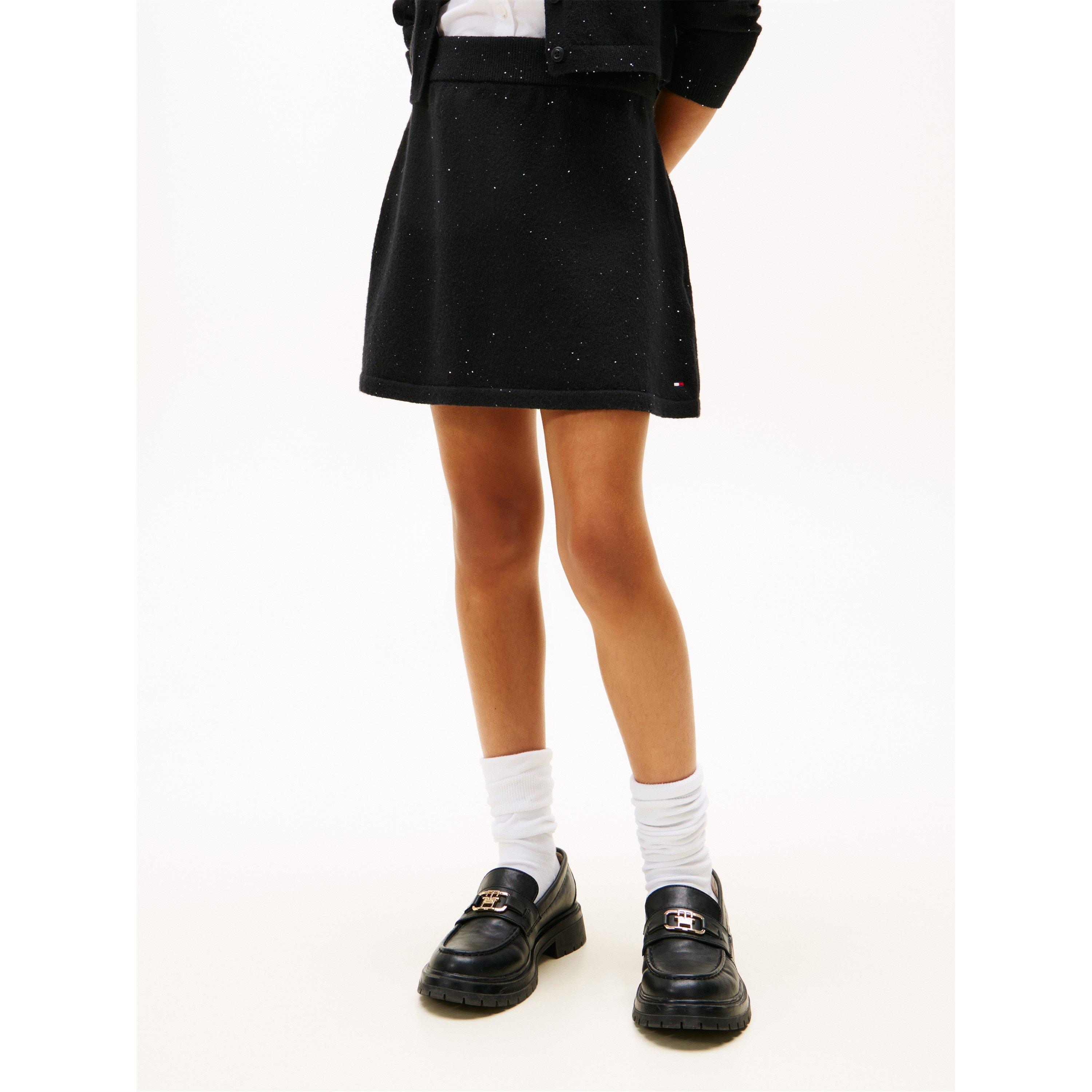 Crni BDS - Tommy Hilfiger - Kids' Sequin Knitted Skirt - 2