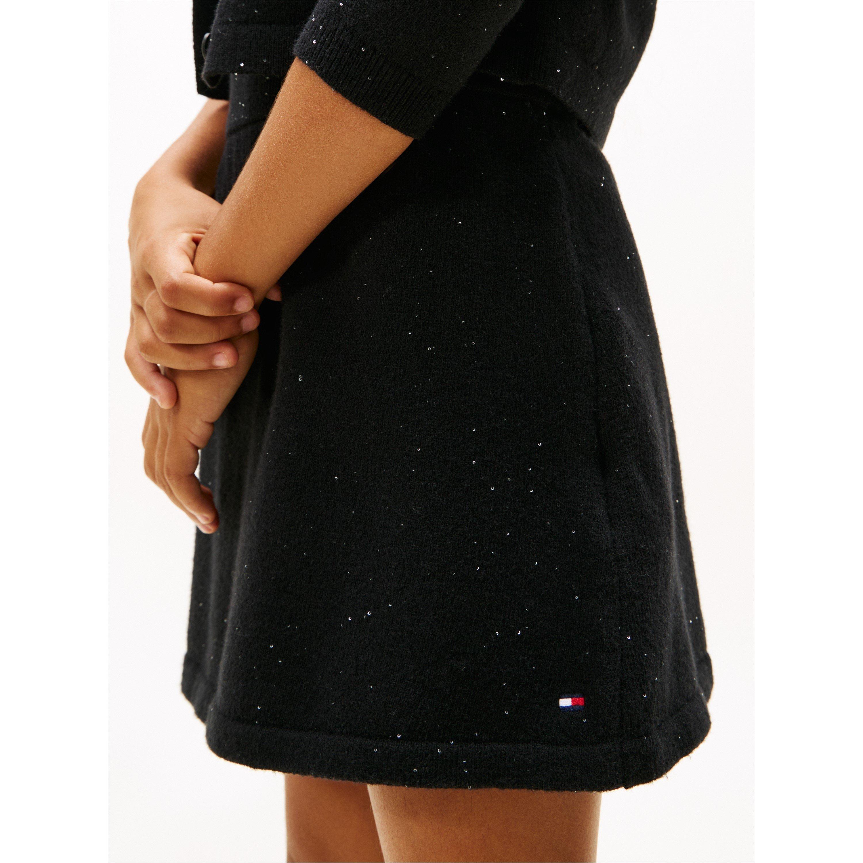Crni BDS - Tommy Hilfiger - Kids' Sequin Knitted Skirt - 5