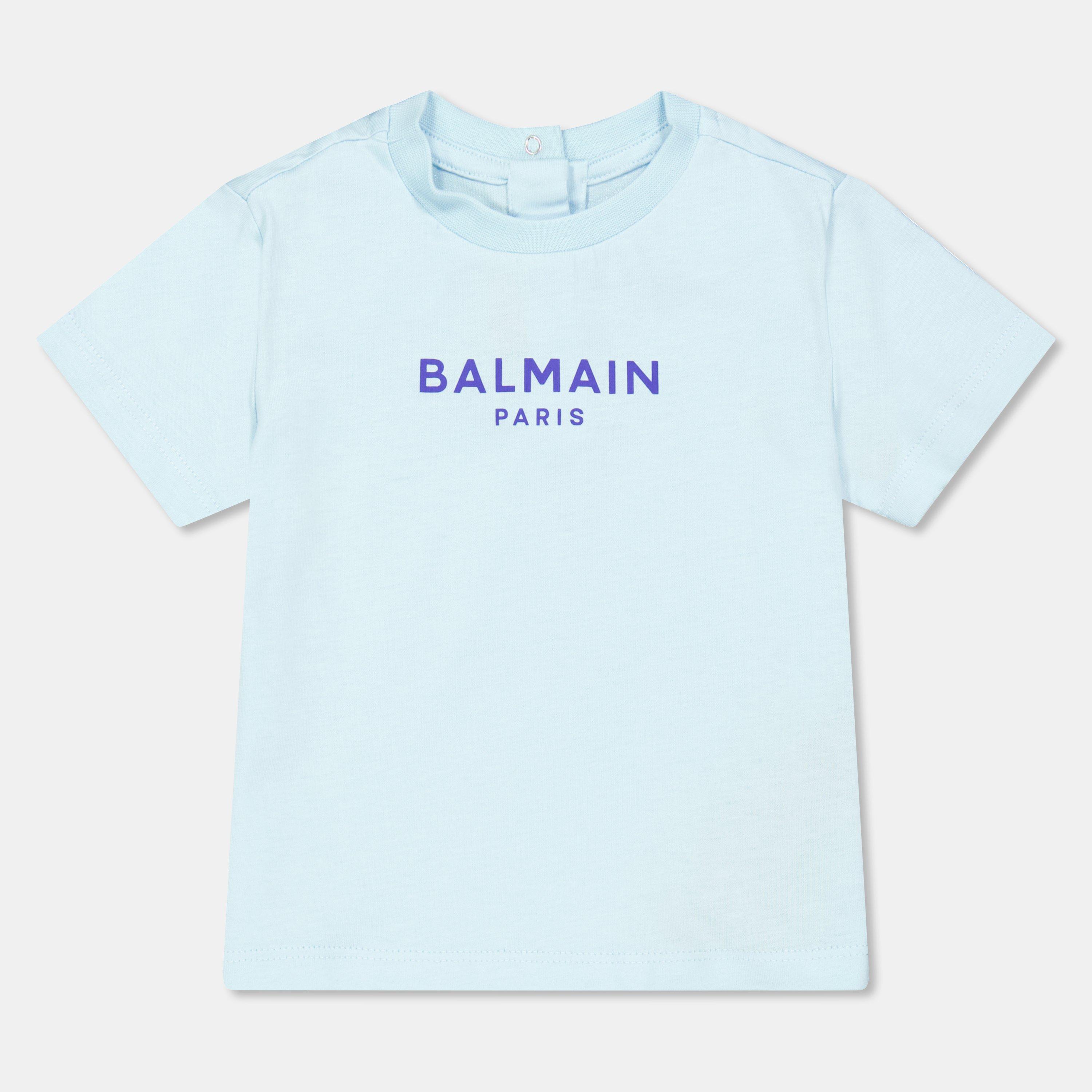 Balmain Kids' T-Shirt - Blue 60RBL - Size 12M