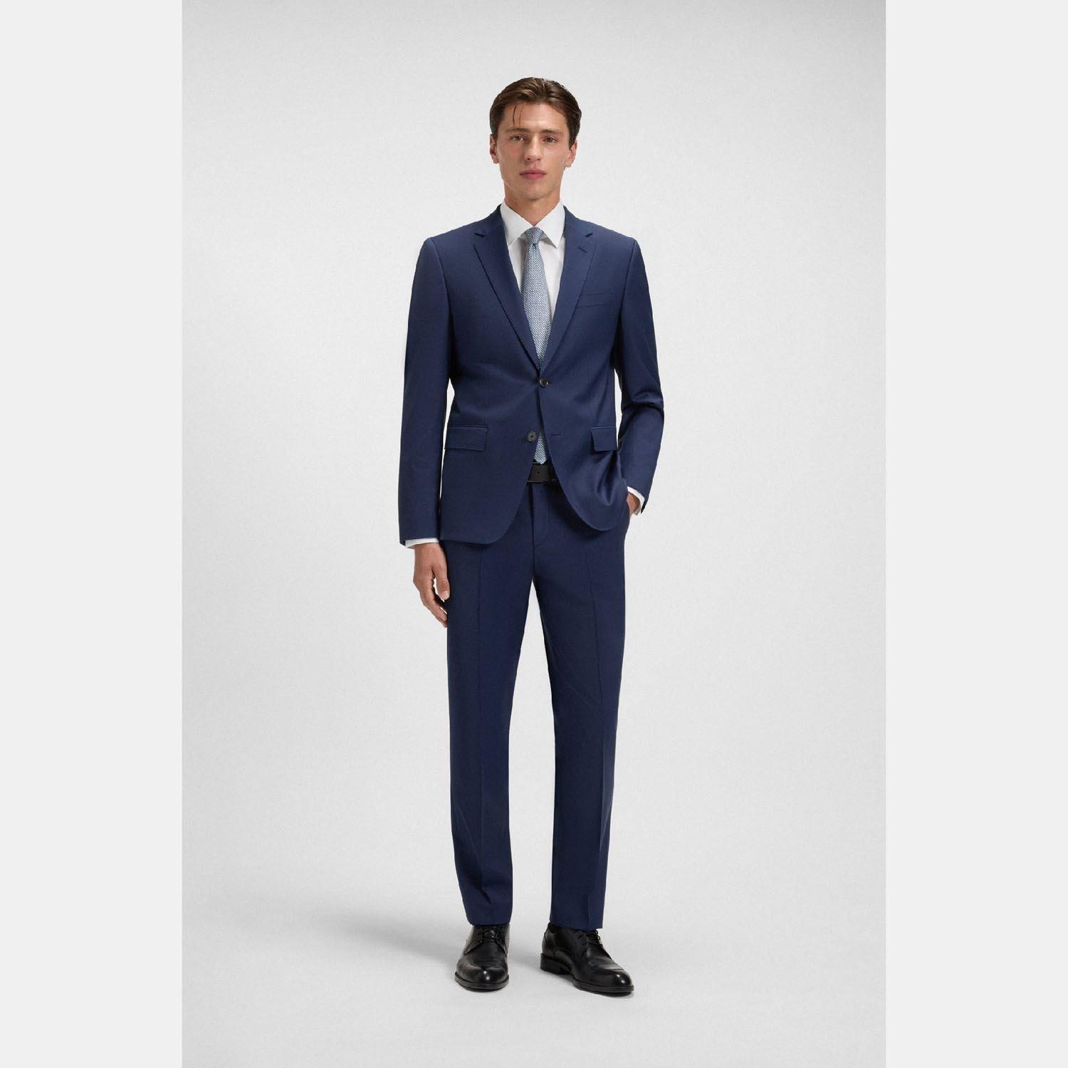 Blue - Boss - H-Huge-MM-C-224 Slim-Fit Jacket - 4