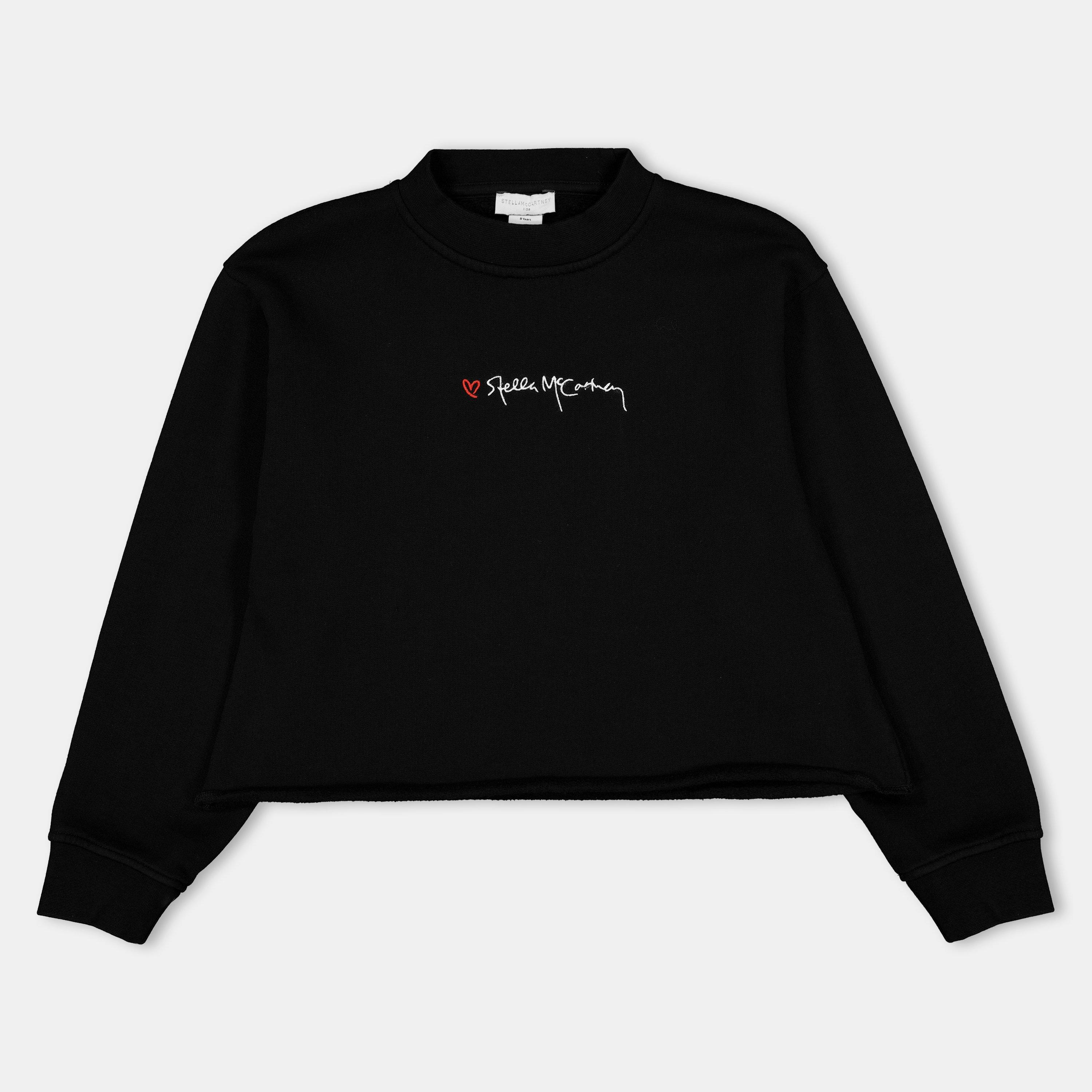 Black 961 - Stella McCartney - Kids' Logo Cropped Sweatshirt - 1