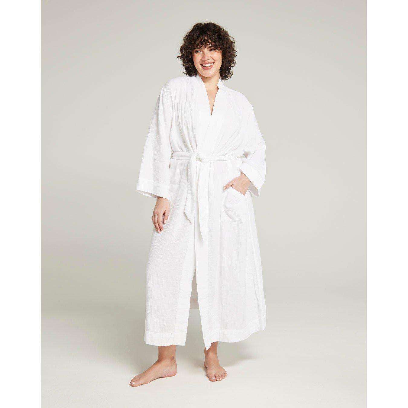 White - Nudea - THE CLASSIC BELTED ROBE - 1