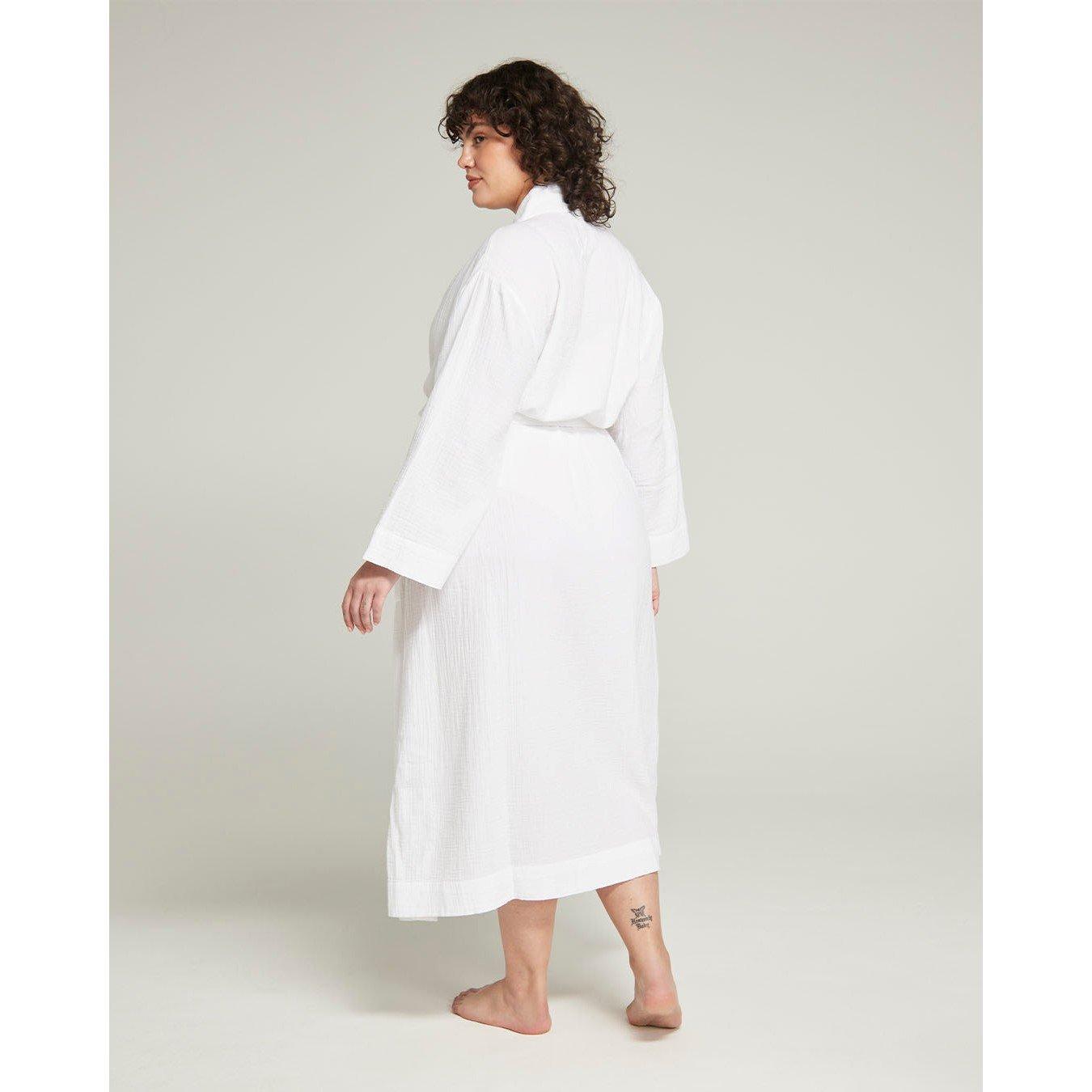 White - Nudea - THE CLASSIC BELTED ROBE - 3